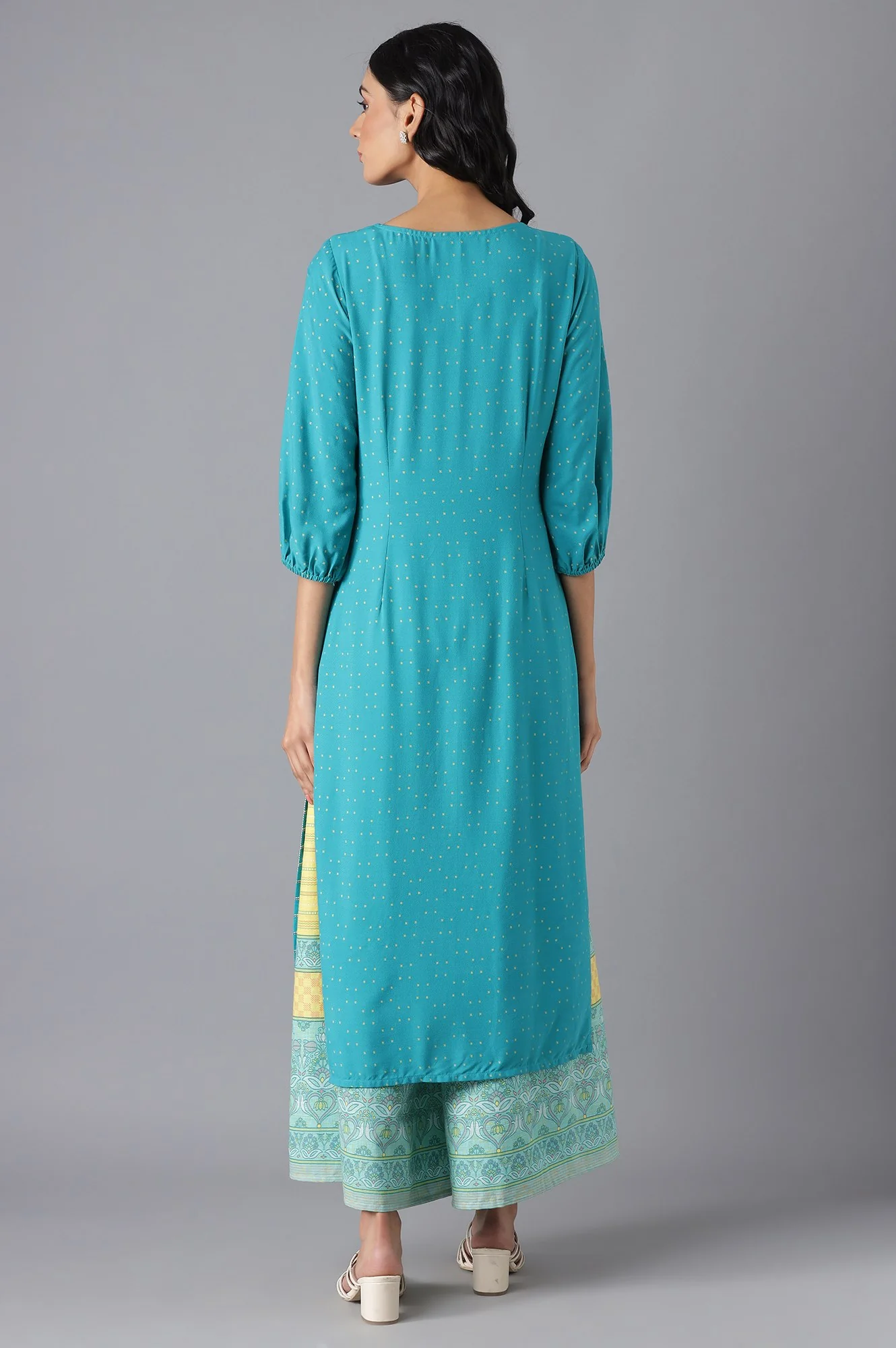 Blue Printed kurta - Image 2
