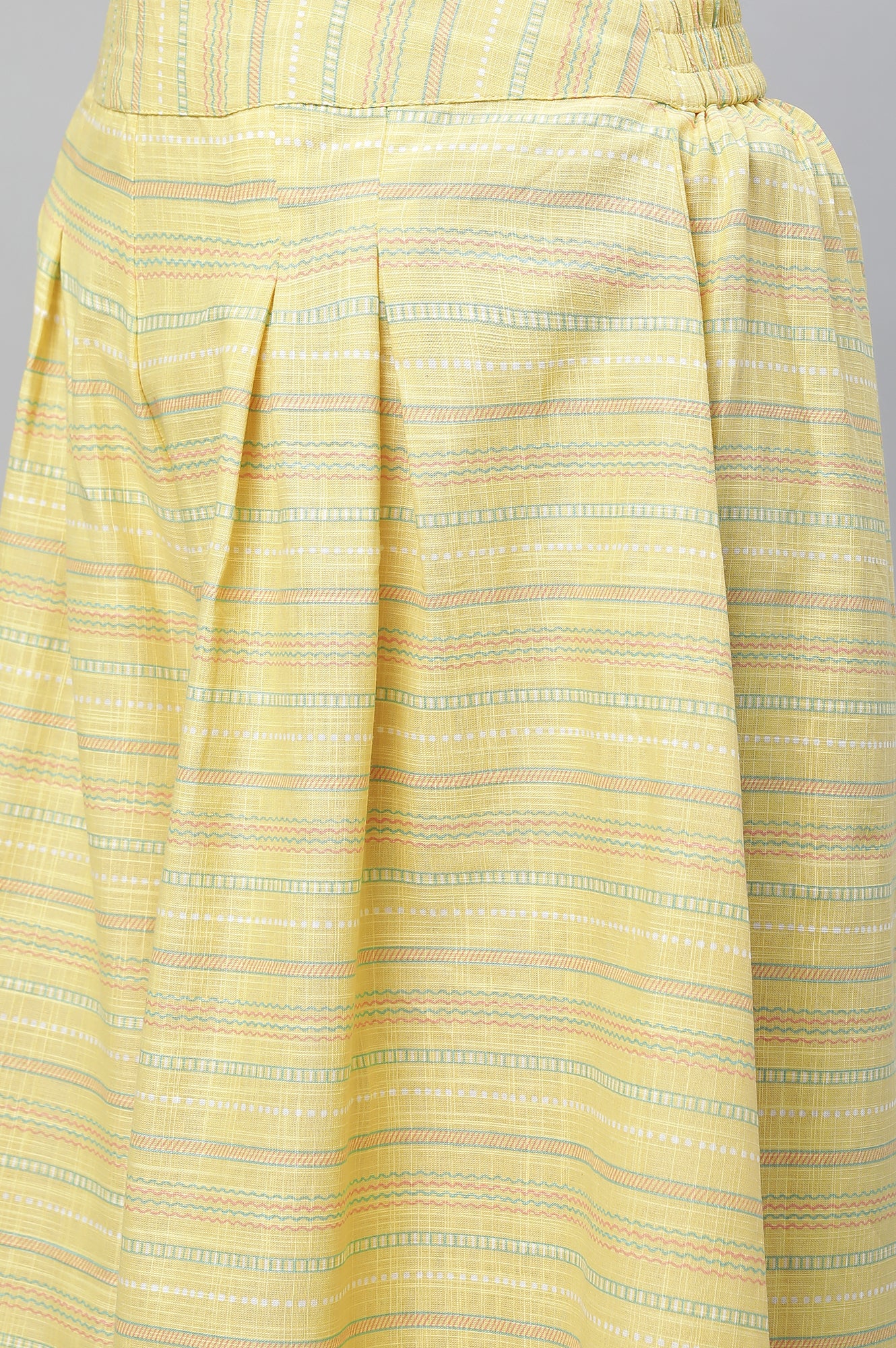 Blue Printed Kurta & Culottes Set - Image 8
