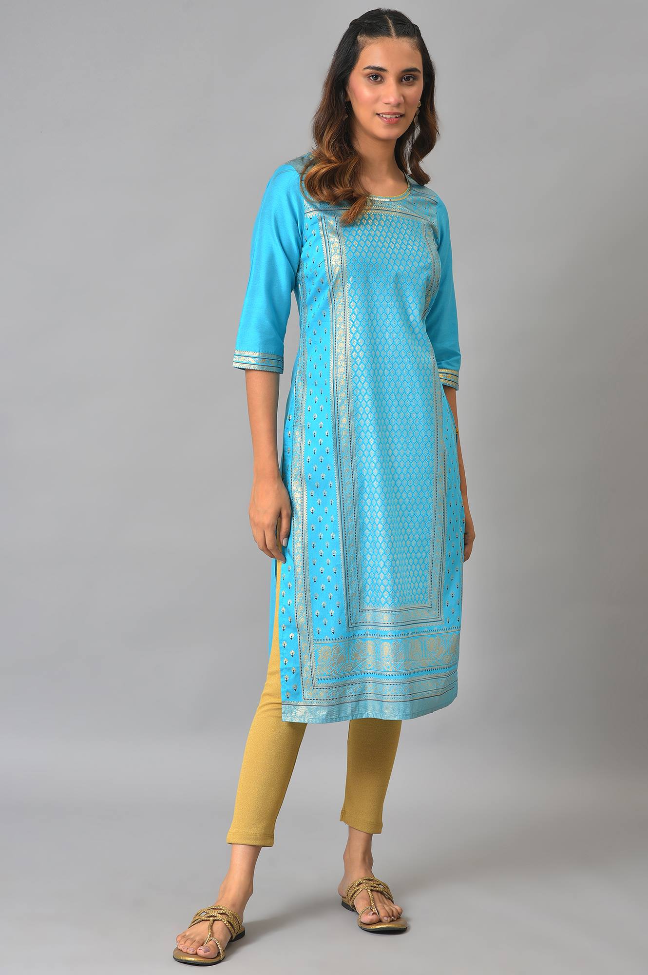 Blue Sequined kurta - Image 6