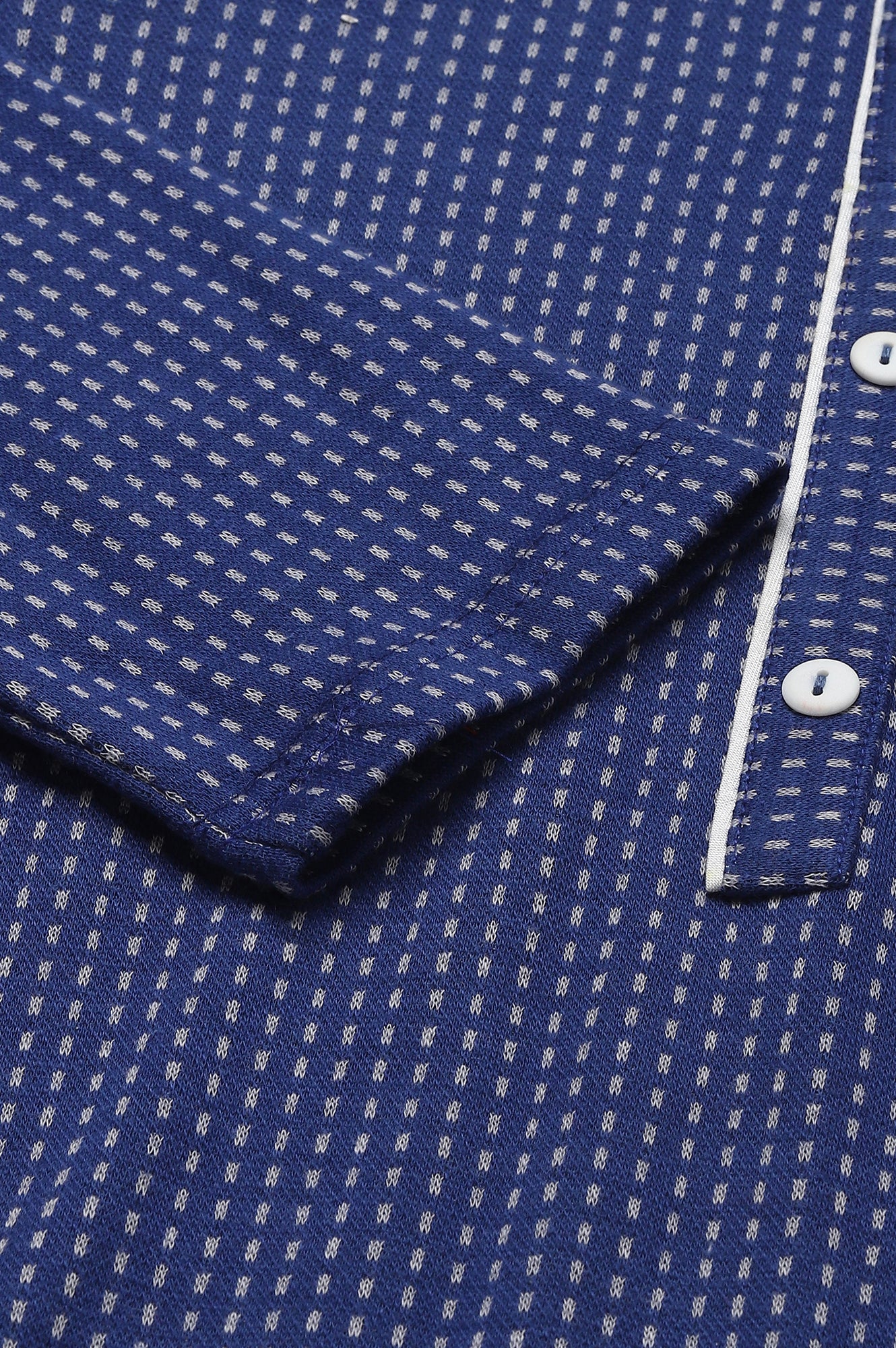 Blue Yarn-dyed Winter kurta - Image 7