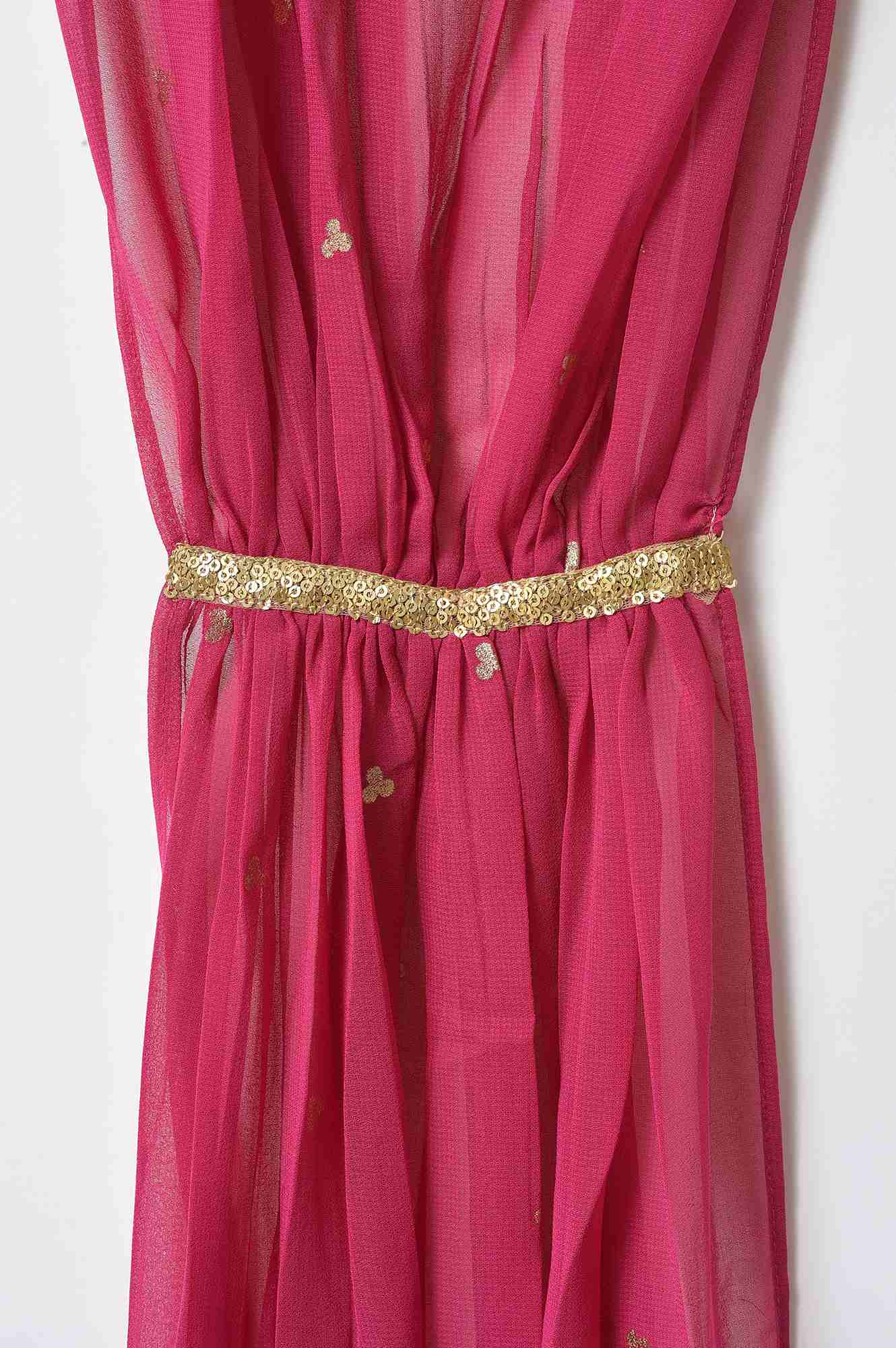Girls Liva Green Printed kurta With Pink Skirt And Dupatta - Image 9
