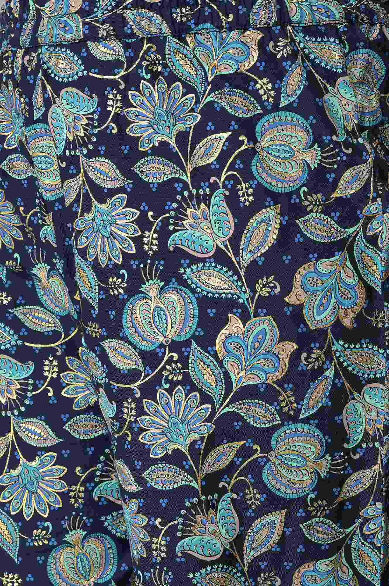 Girls Liva Mint Green Gillet With Dark Blue Floral Printed Top And Palazzo - Image 7