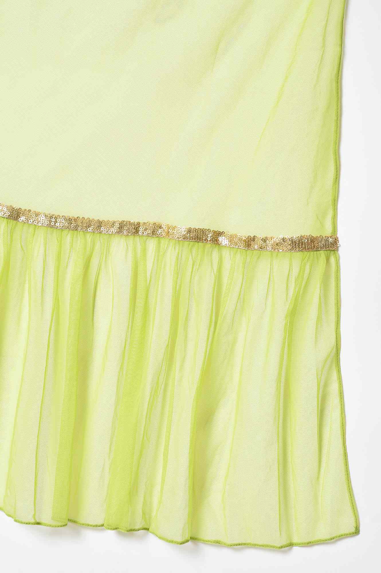 Girls Liva Pink Embroidered kurta With Dhoti Pants And Green Dupatta - Image 9