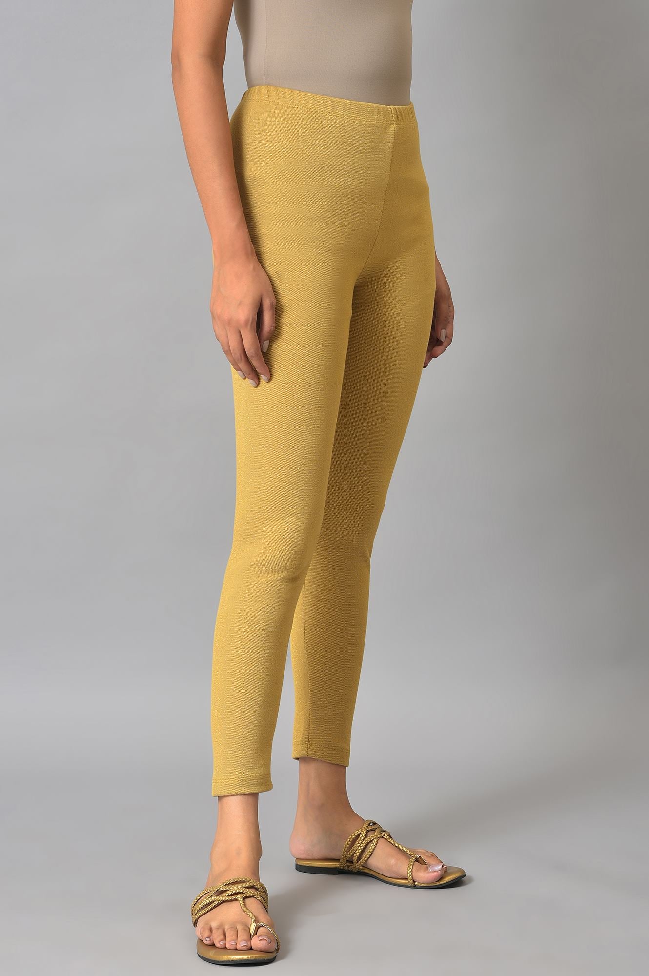 Gold Lycra Winter Tights - Image 4