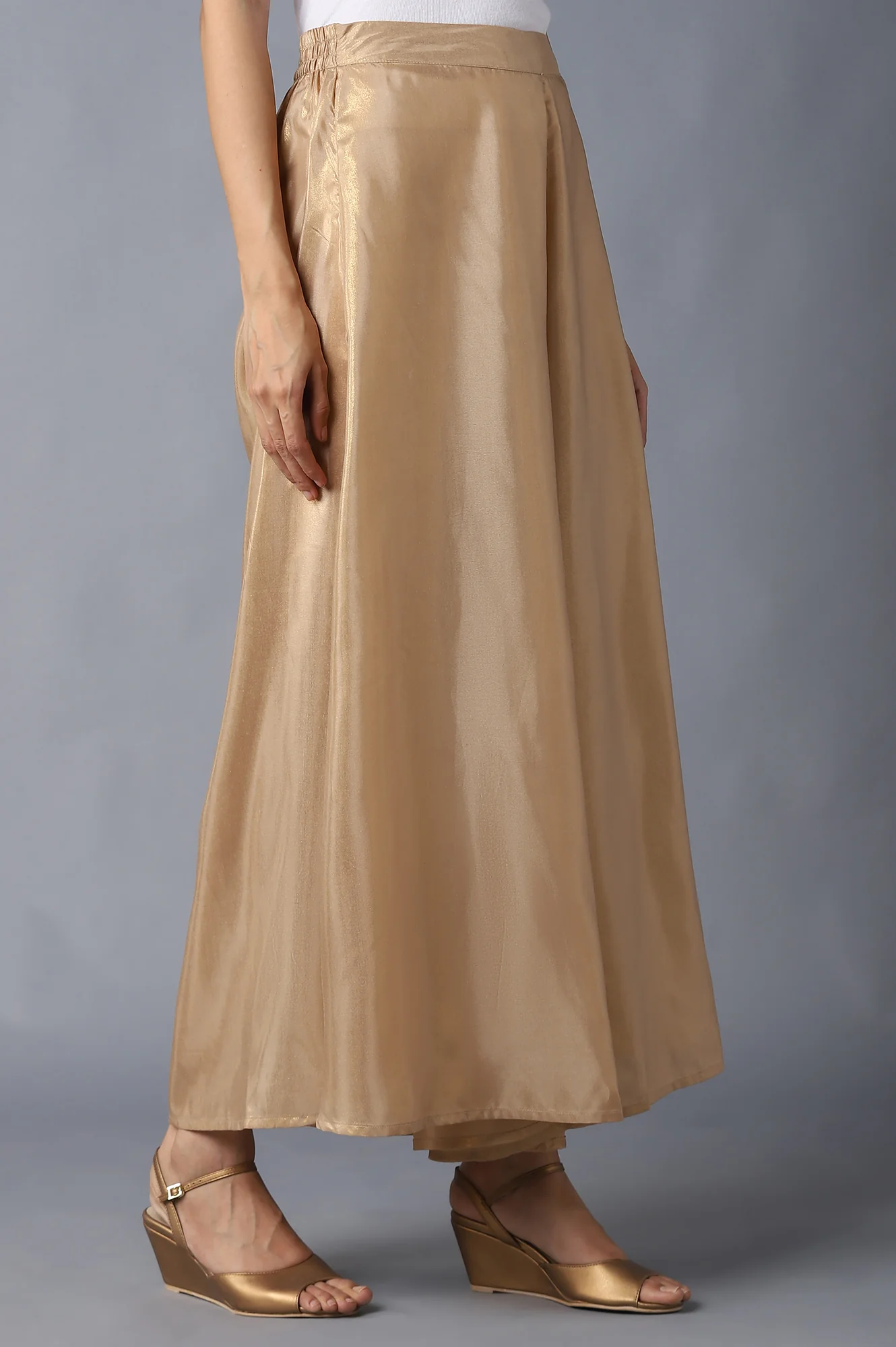 Gold Printed Palazzo - Image 4