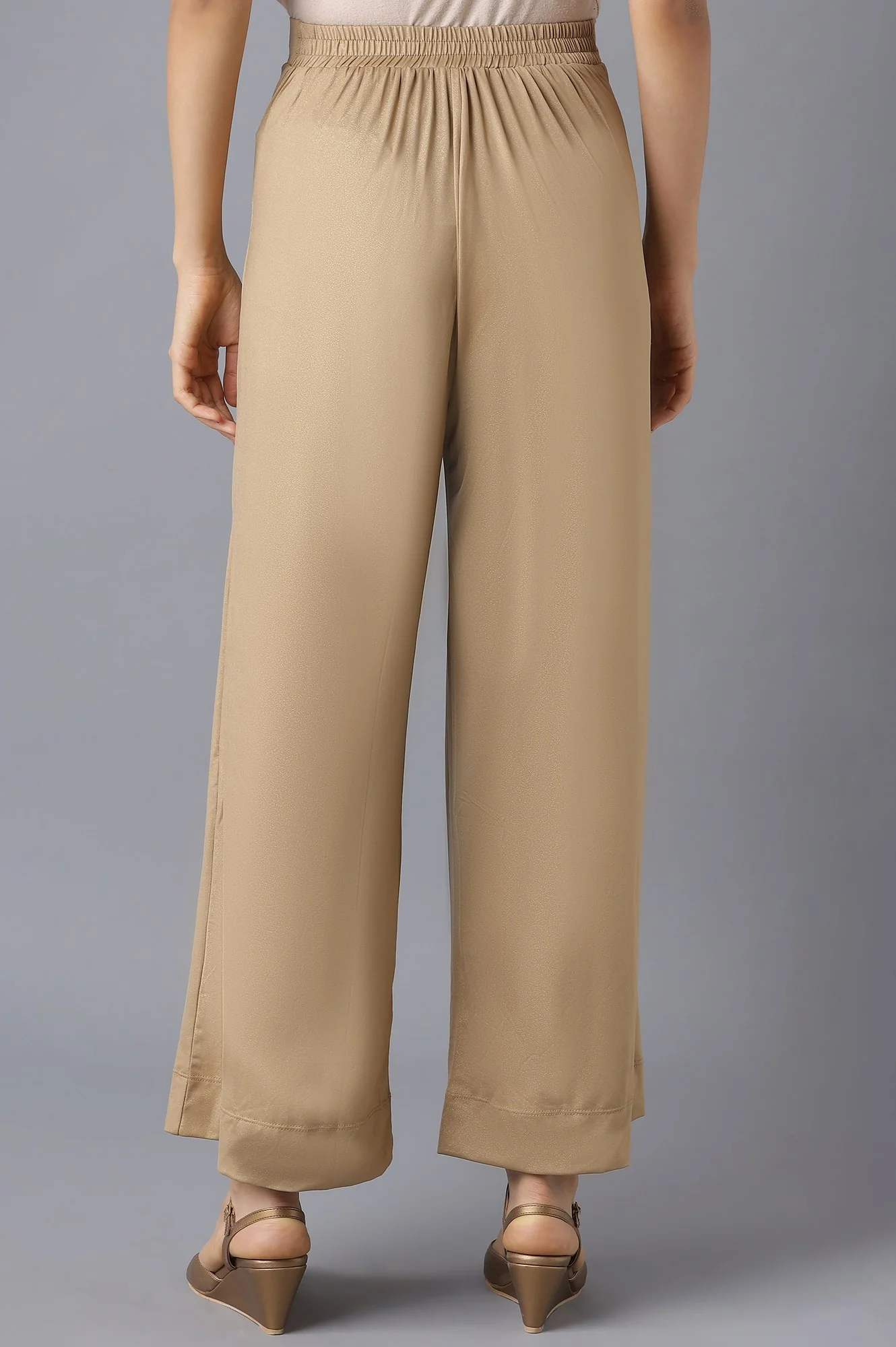 Gold Printed Palazzo - Image 2