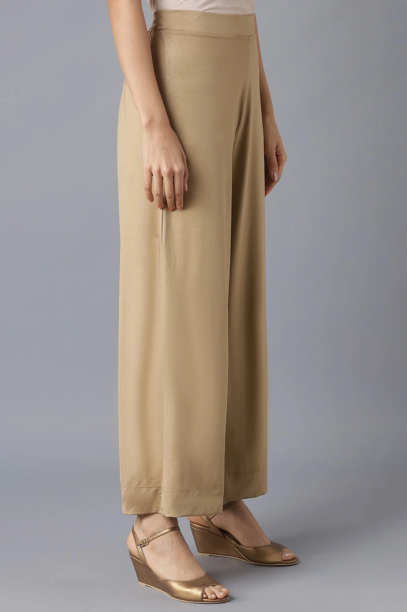 Gold Printed Palazzos - Image 5