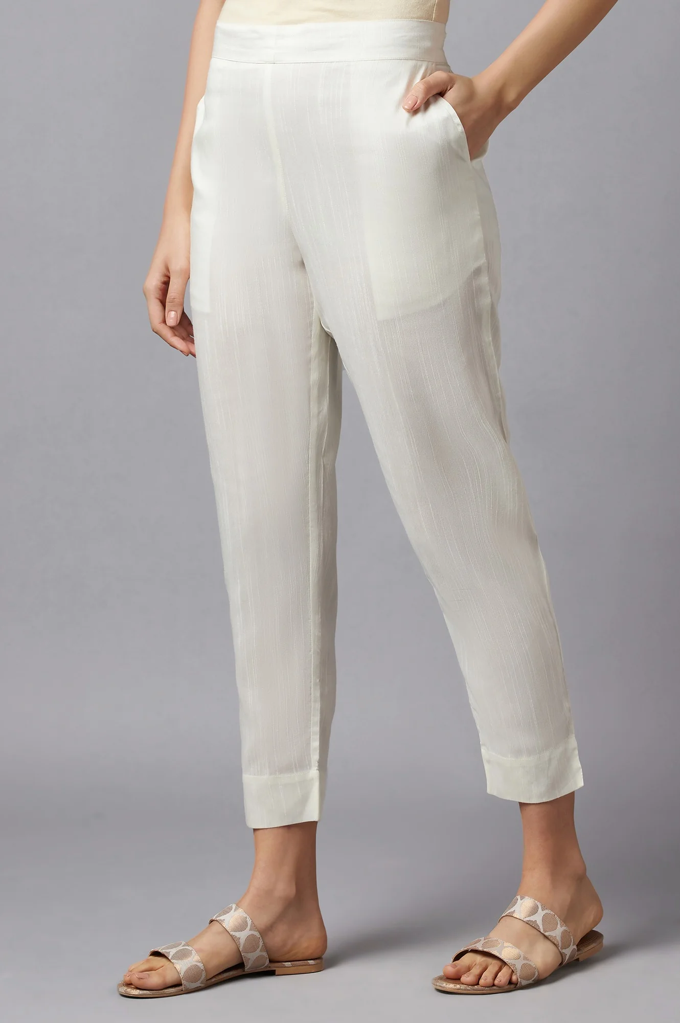 Gold Solid Trousers - Image 3