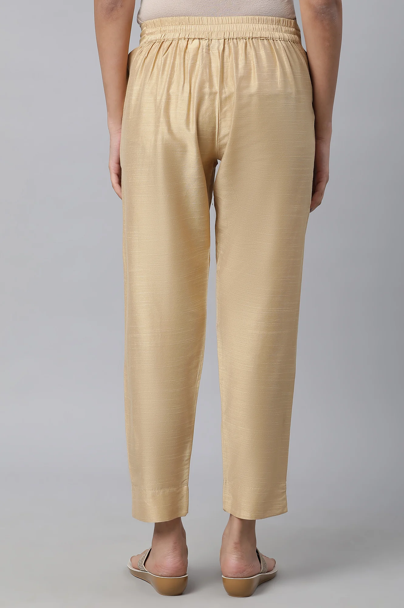 Gold Solid Trousers - Image 4