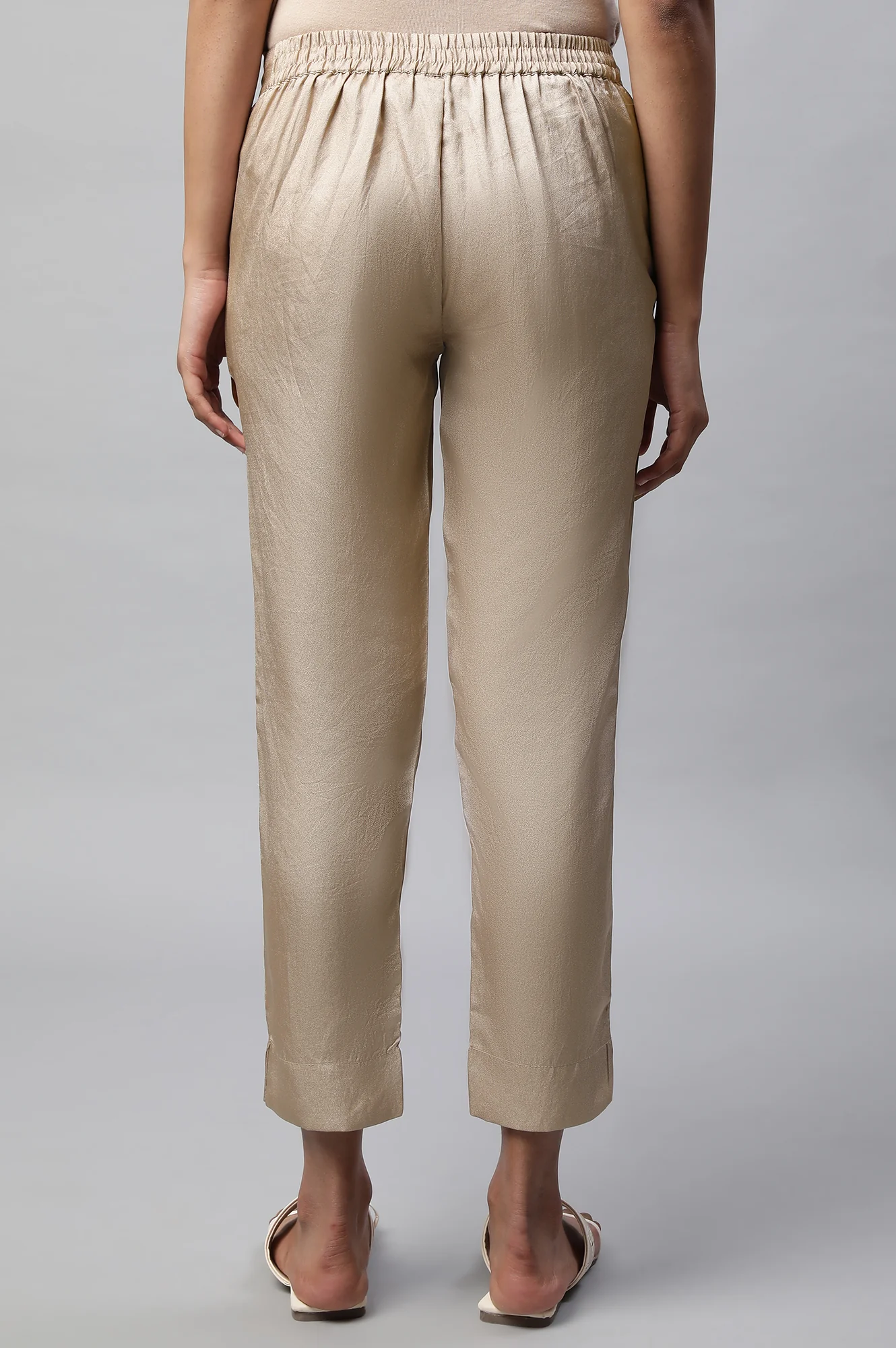 Gold Straight Fit Trouser Pants - Image 2