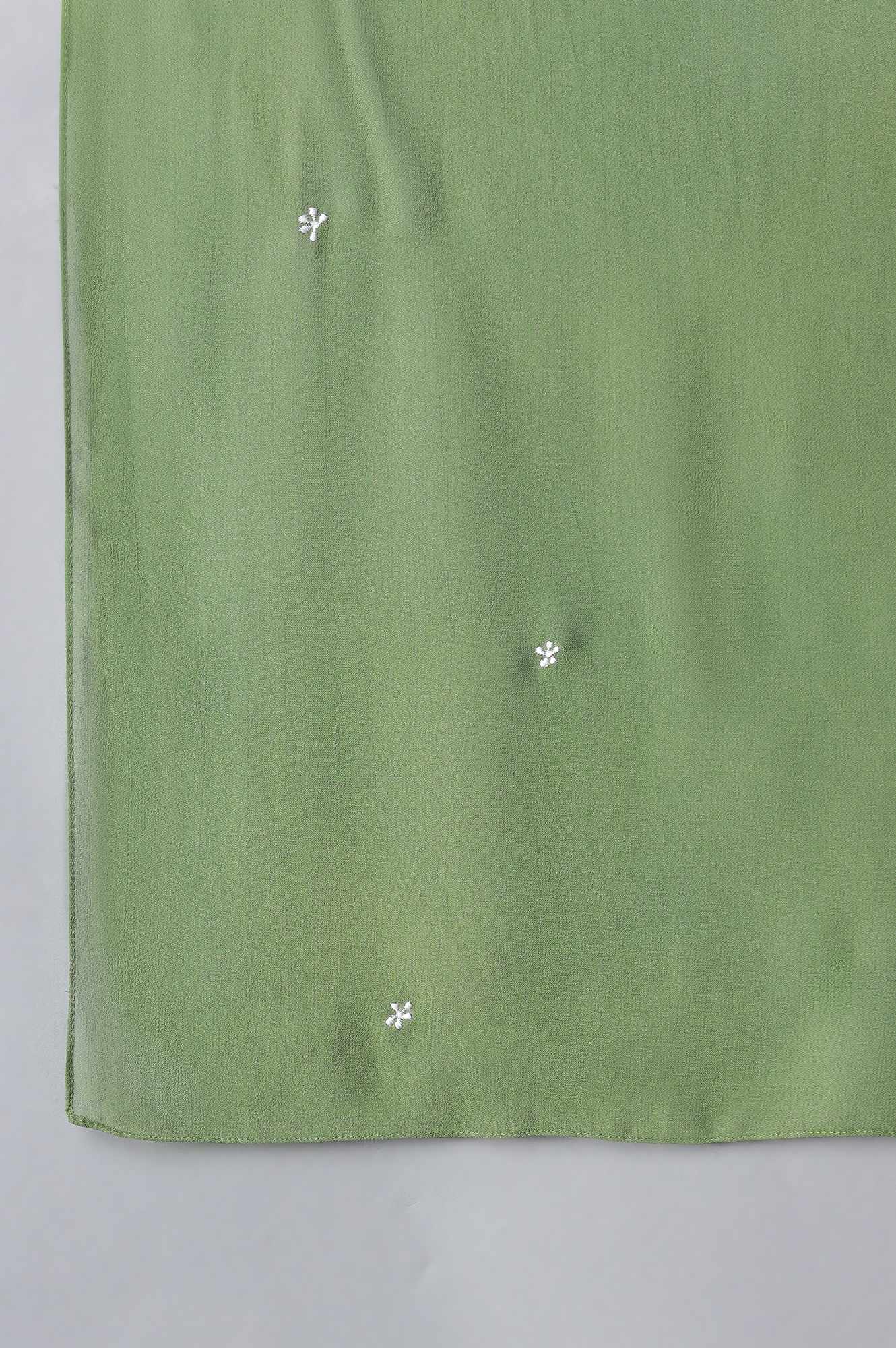 Grass Green kurta and Sharara Girls Set - Image 7