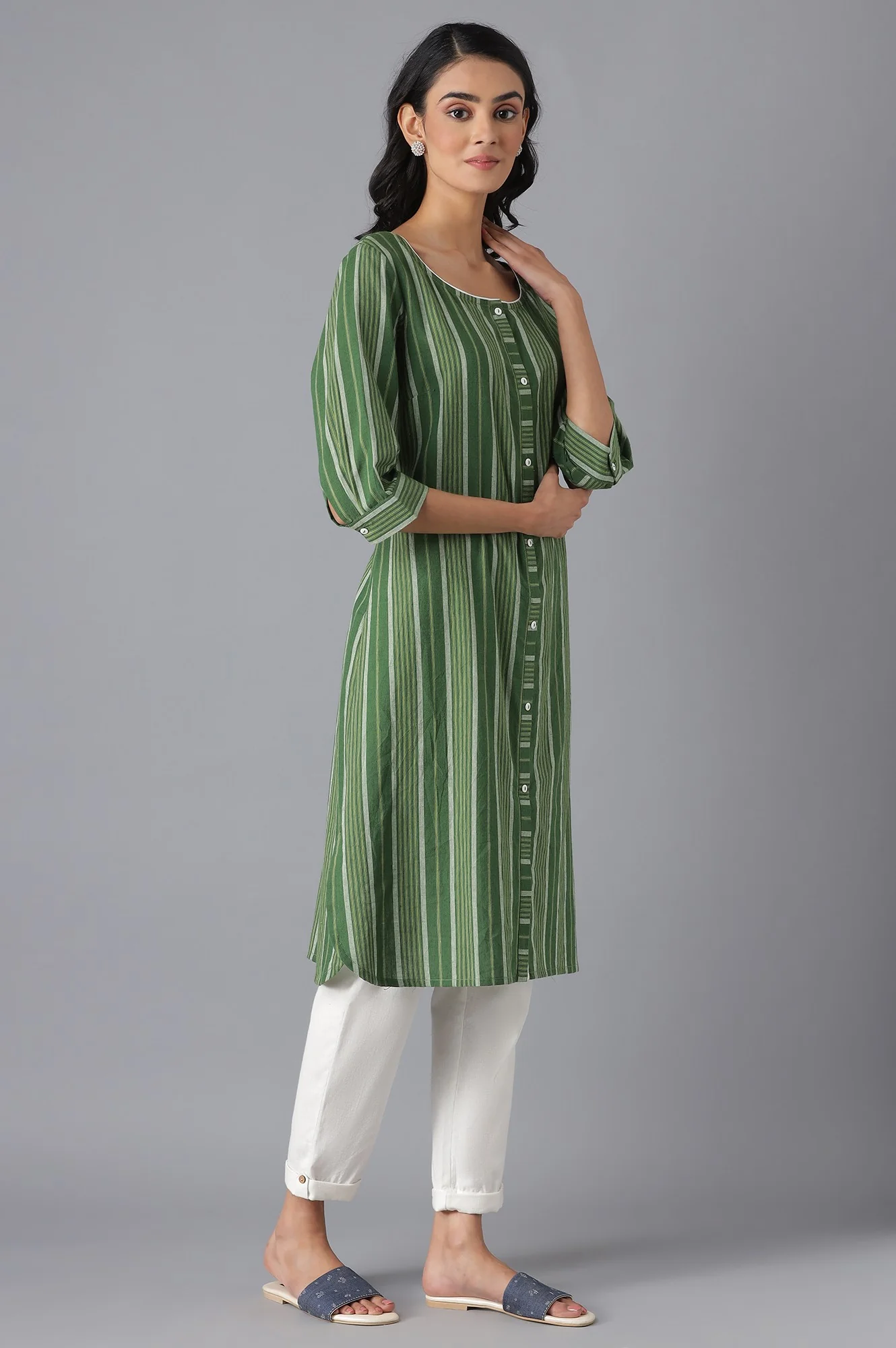 Green Casual kurta - Image 4