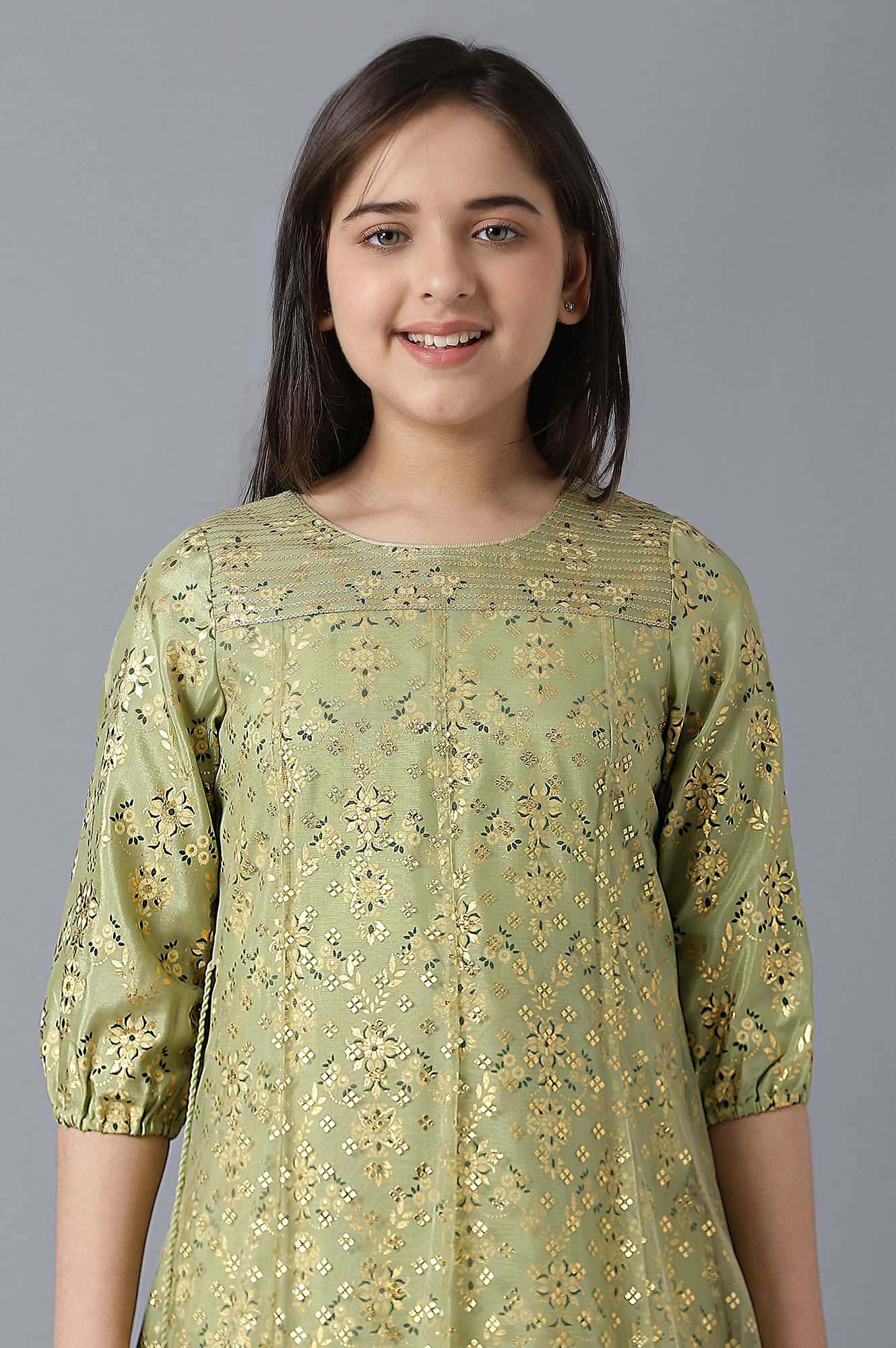 Green Girls Dress - Image 5