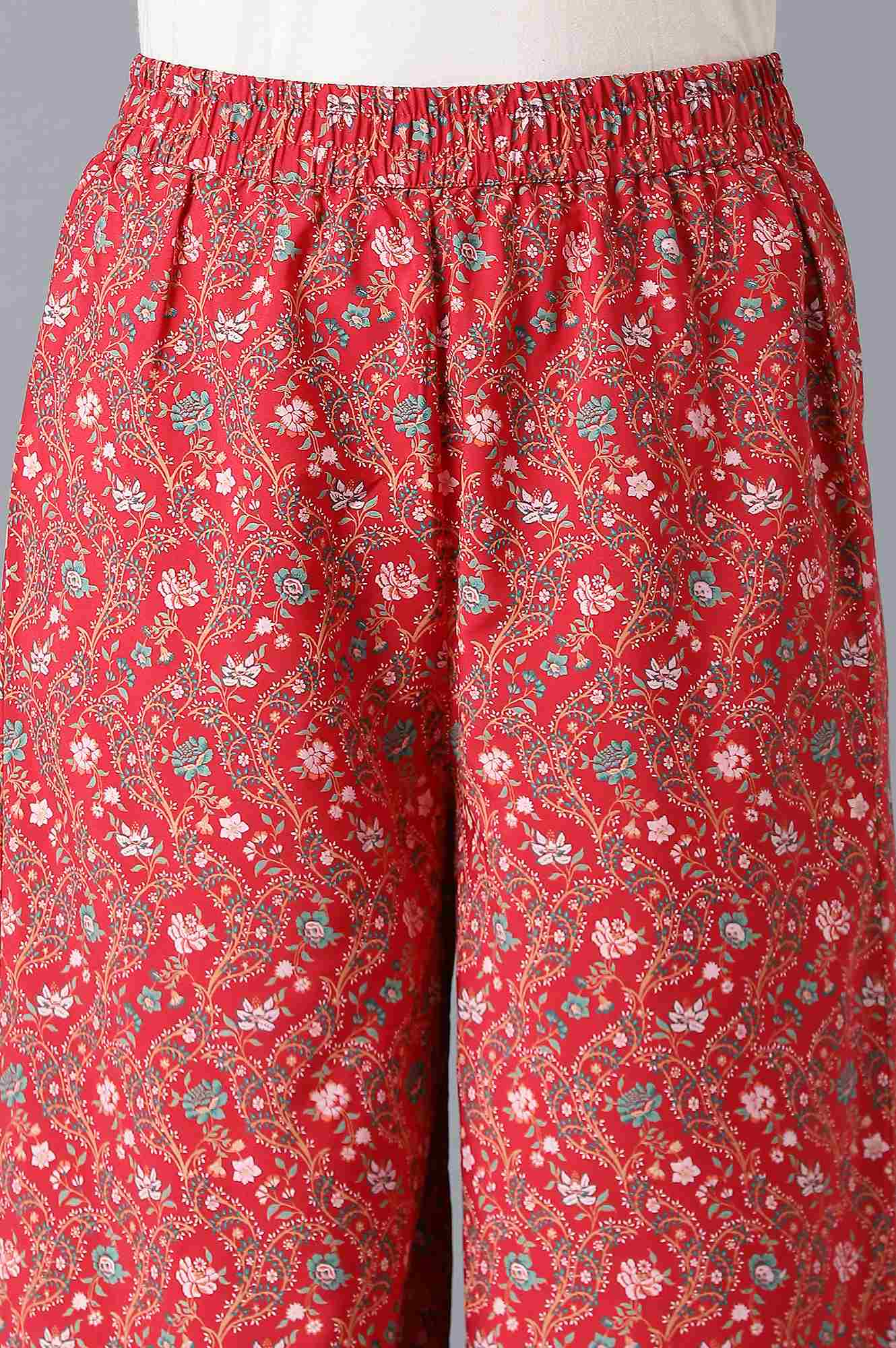 Green kurta and Red Palazzo Set - Image 6