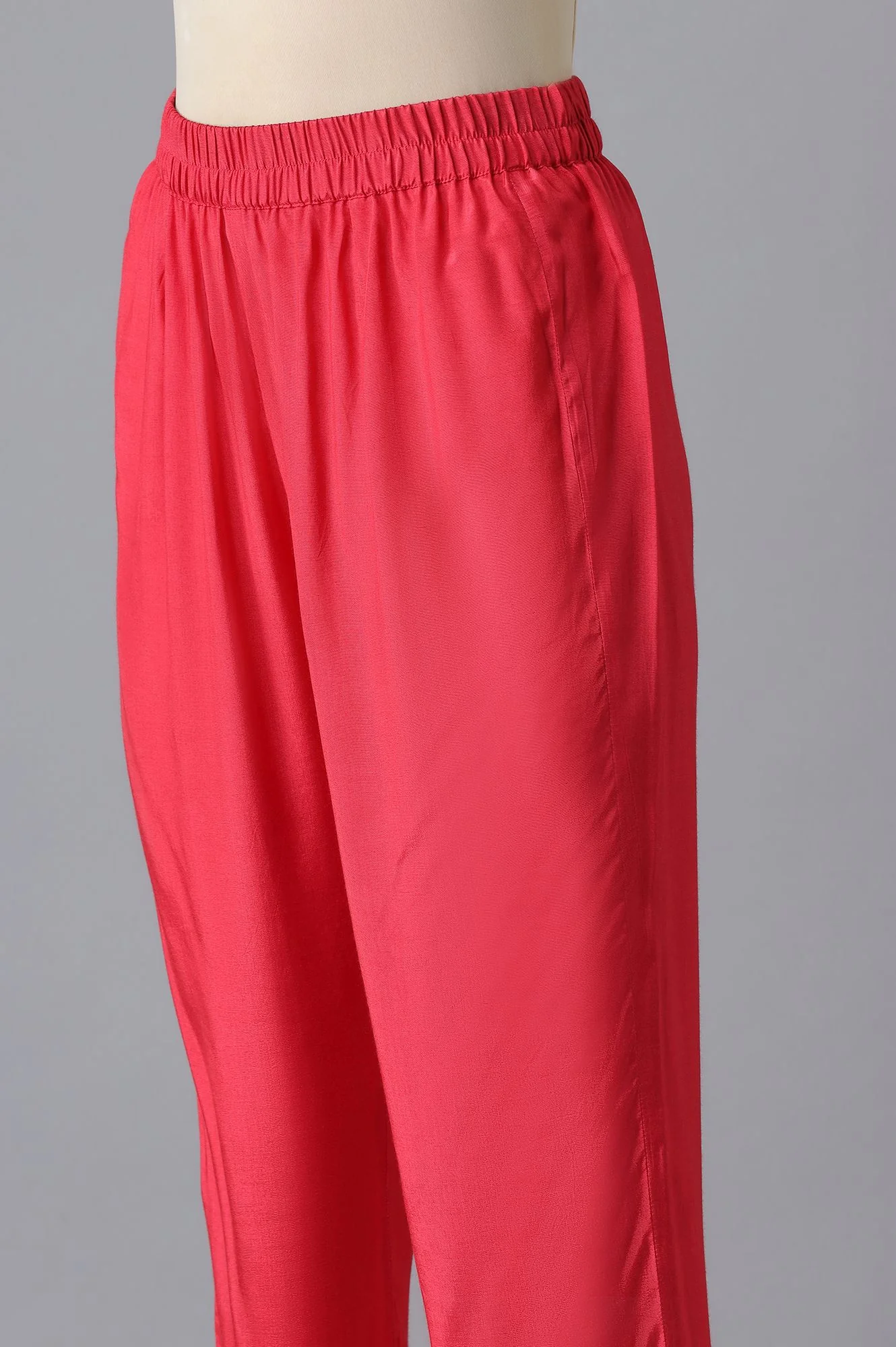Green Printed kurta Pink Trousers and Dupatta Set - Image 6