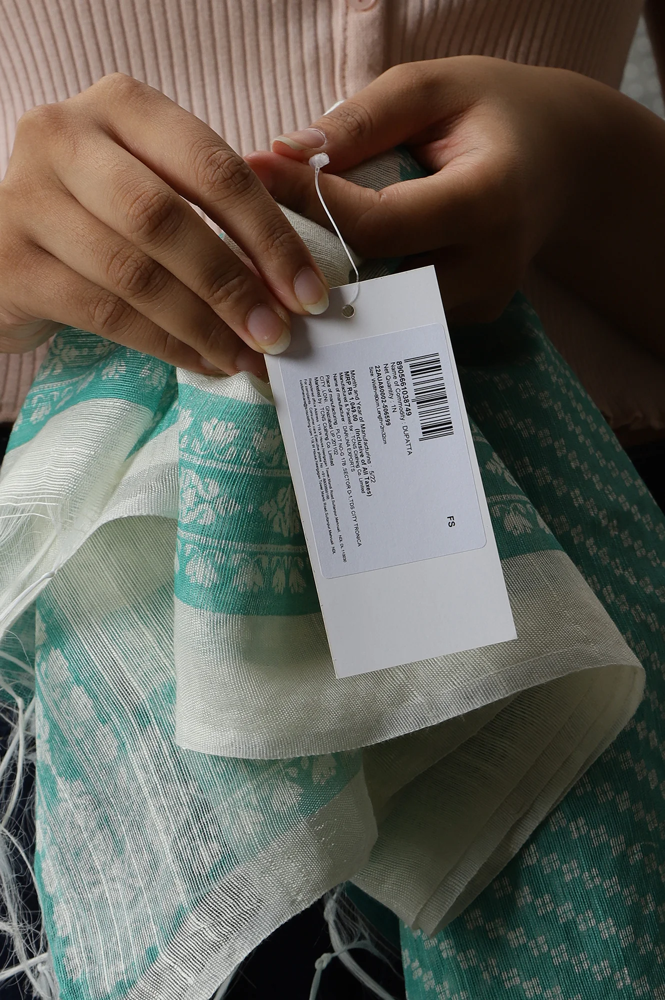 Green Printed Women Dupatta - Image 6