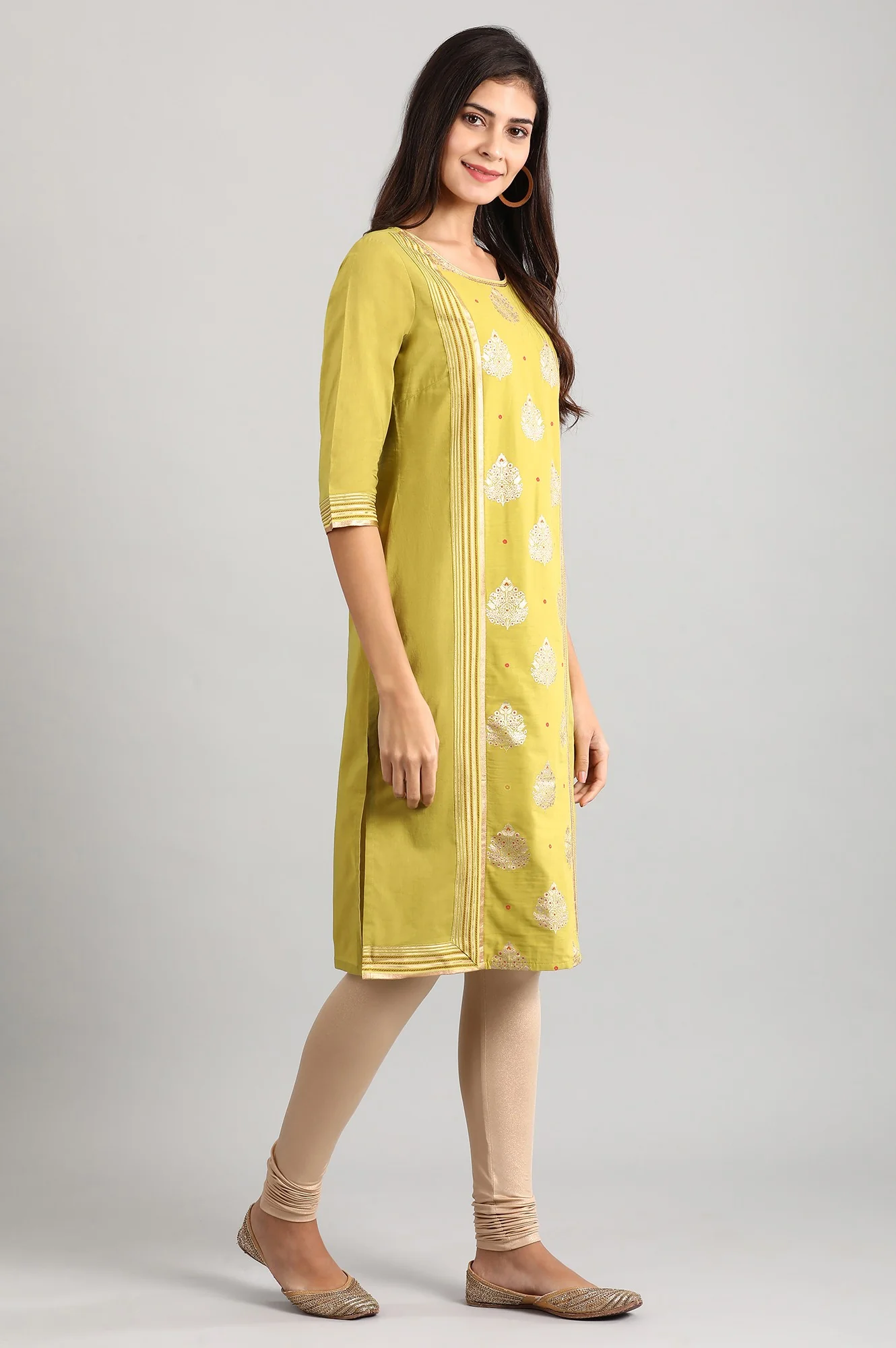 Green Straight kurta - Image 5