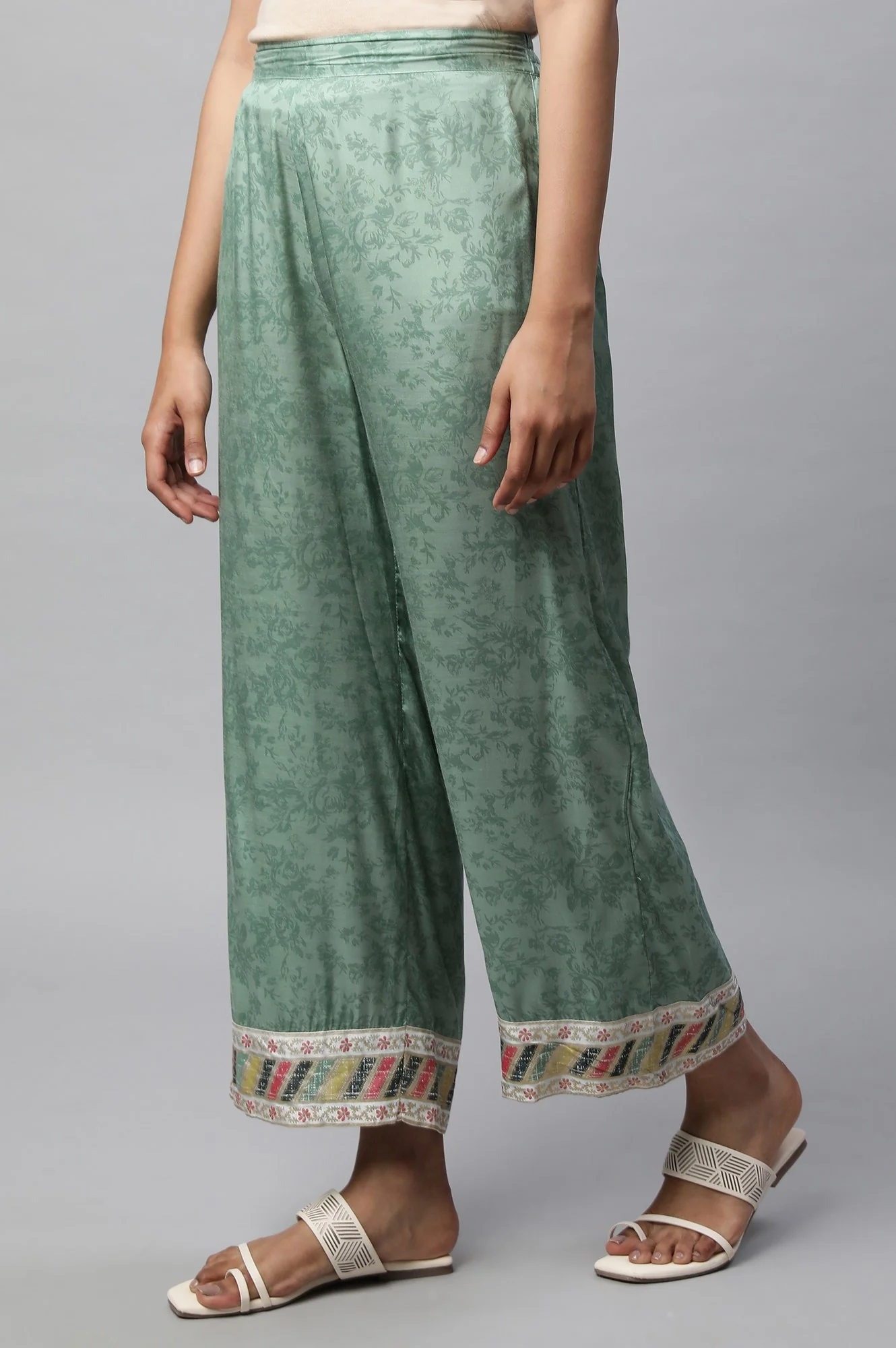 Green Straight Palazzo - Image 3