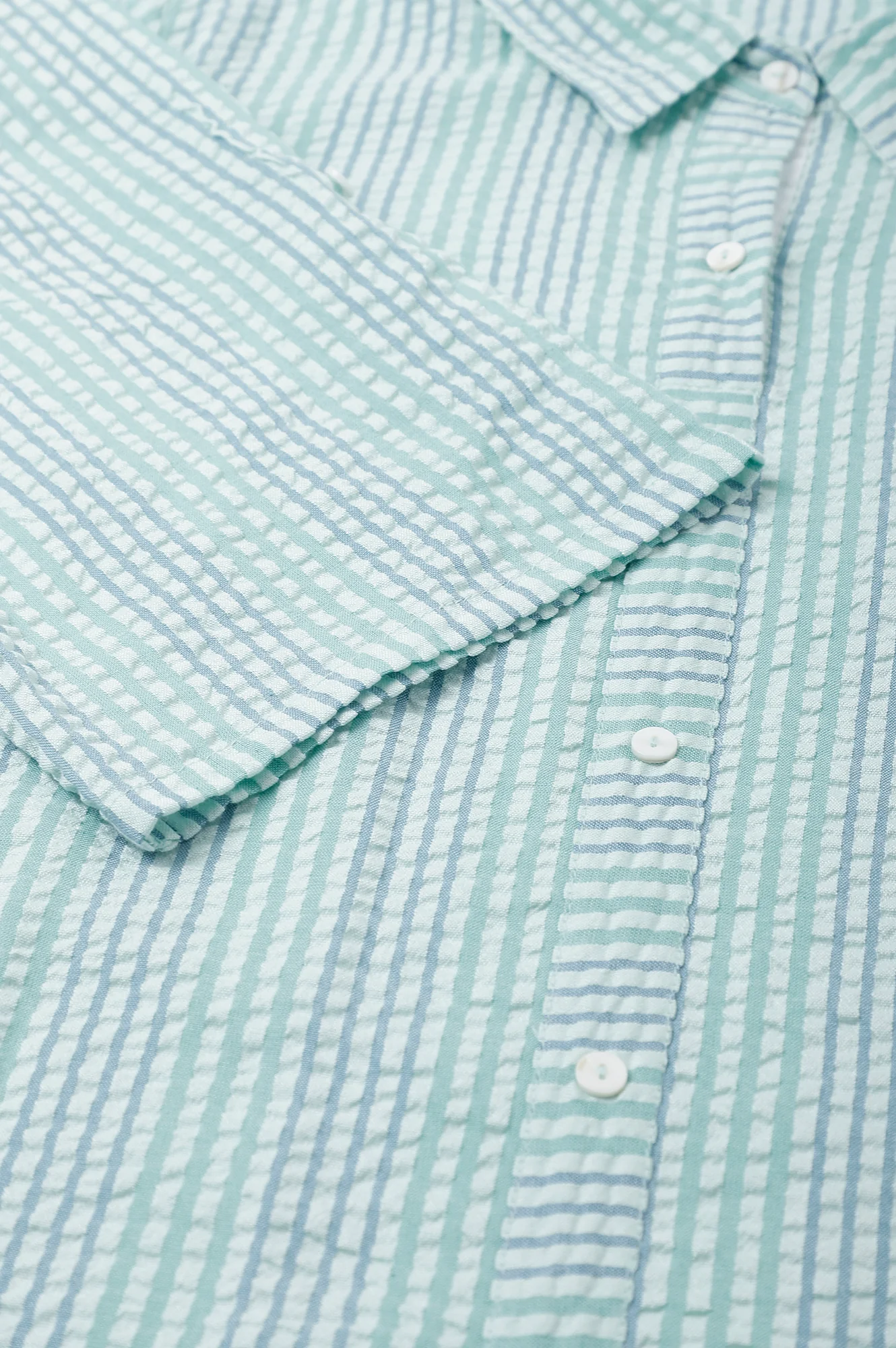 Green Stripe Printed Straight Plus Size kurta - Image 9