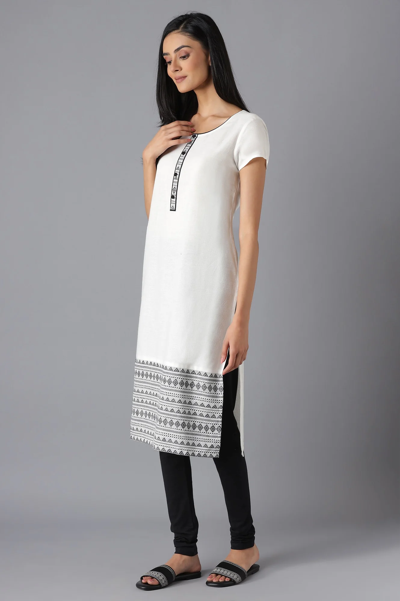 Grey Casual kurta - Image 3
