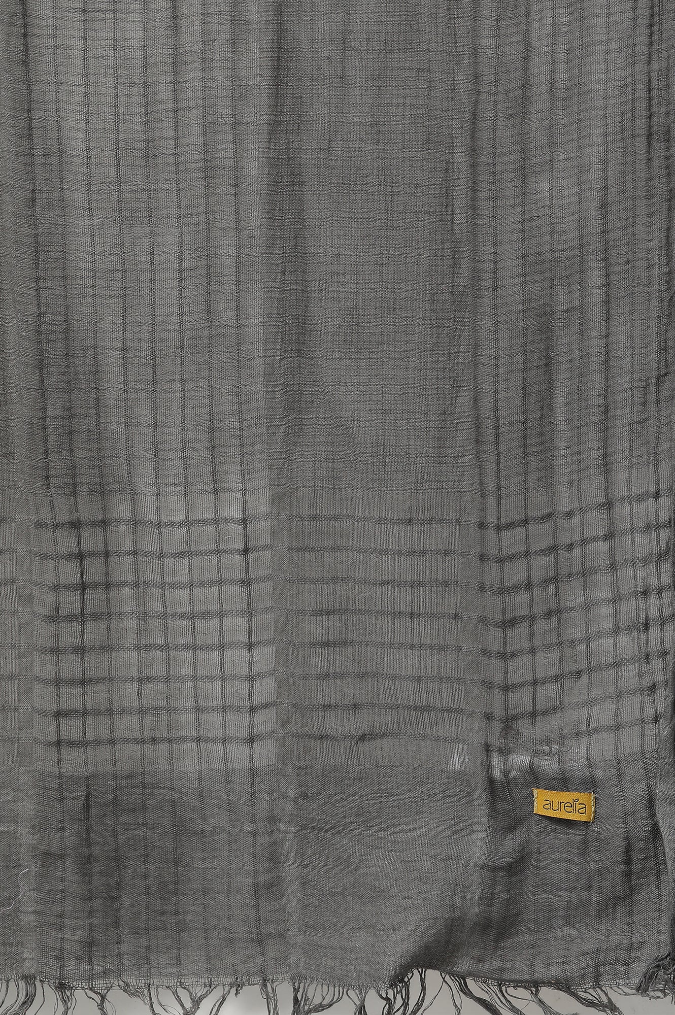 Grey Classic Woven Dupatta - Image 5