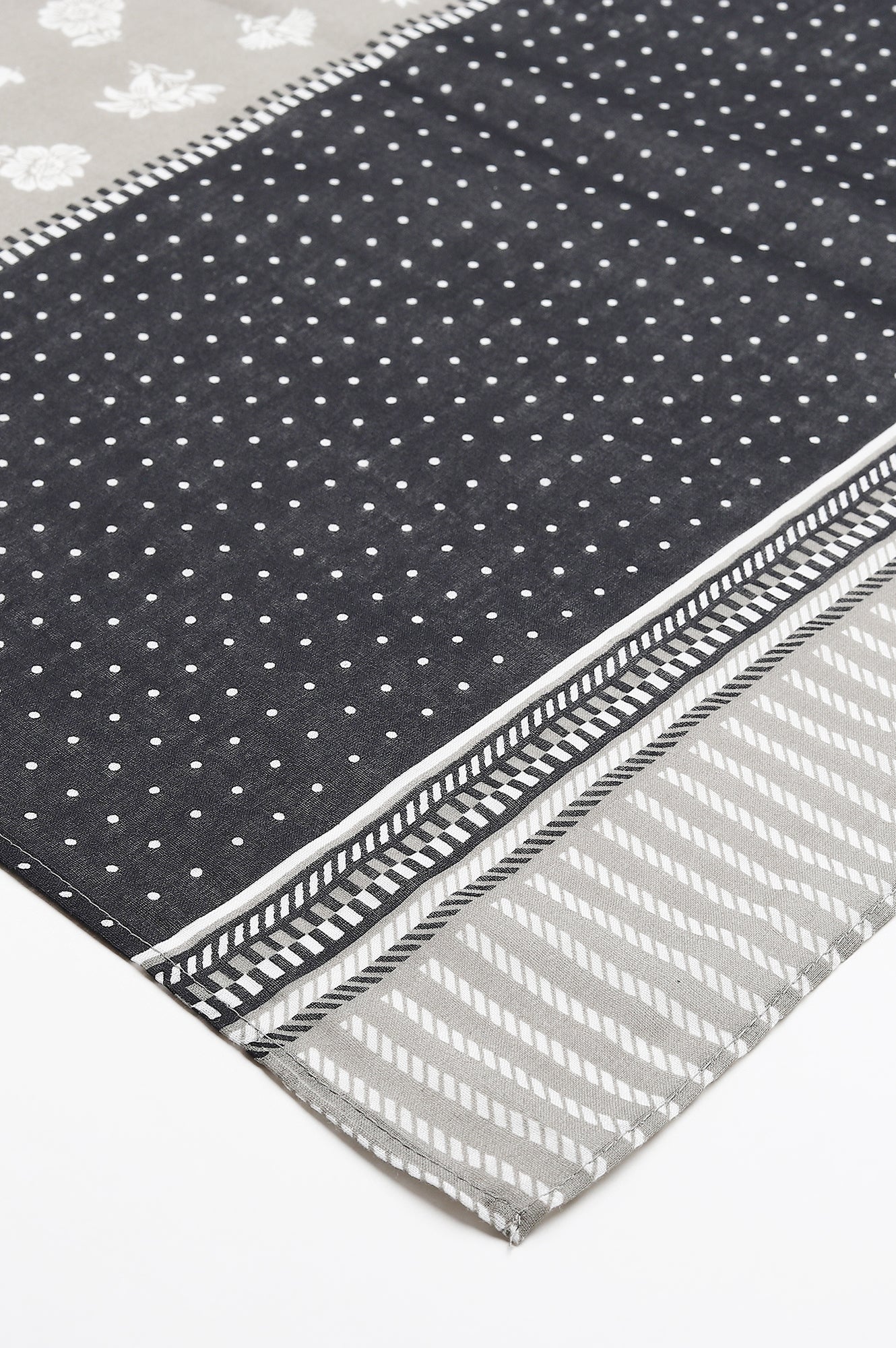 Grey Ethnic Printed Dupatta - Image 4