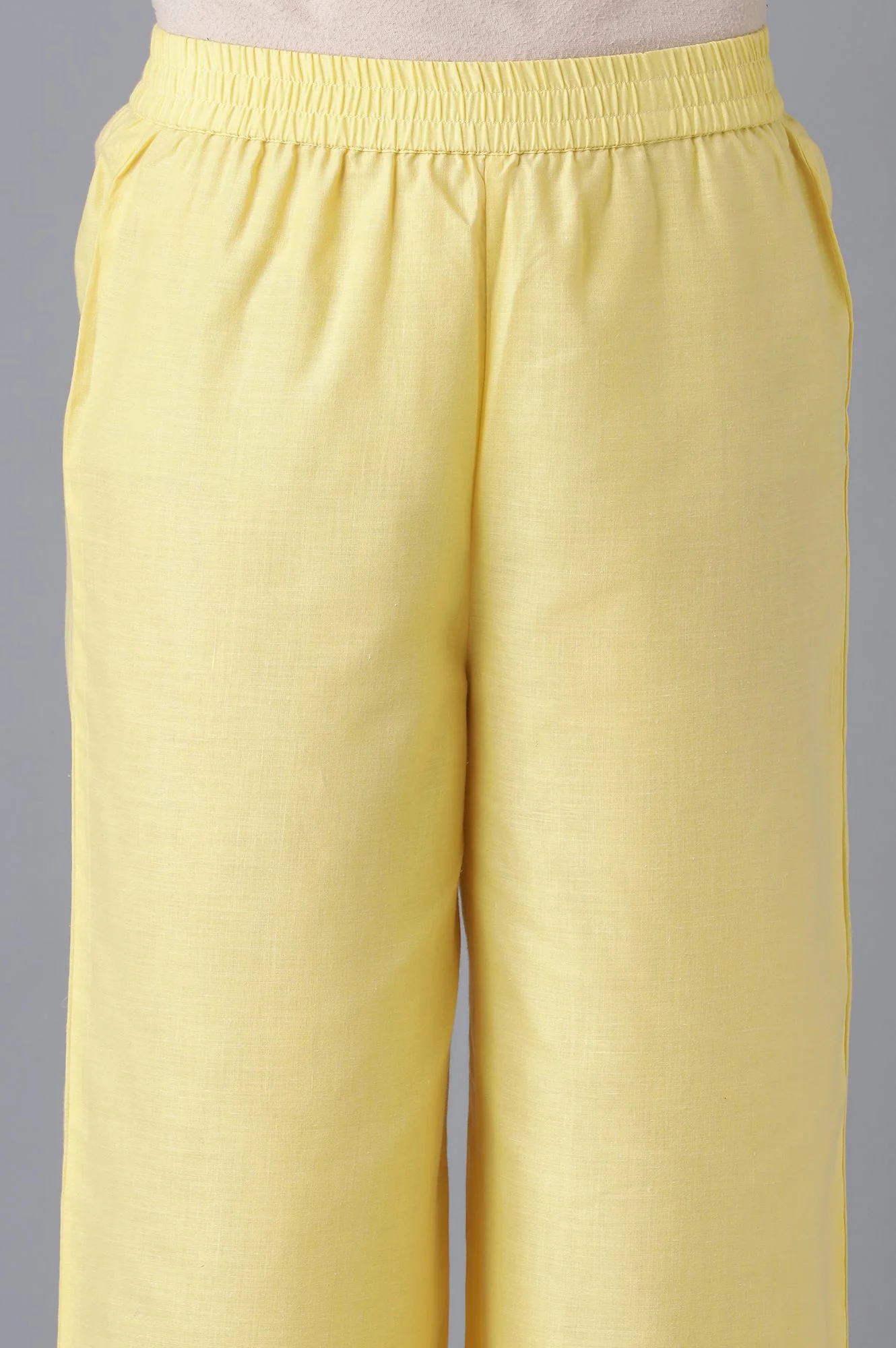 Grey kurta and Yellow Palazzo Set - Image 6