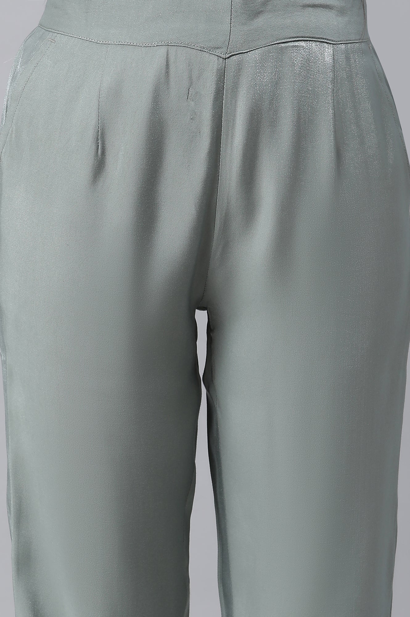 Grey Solid Women Pants - Image 7