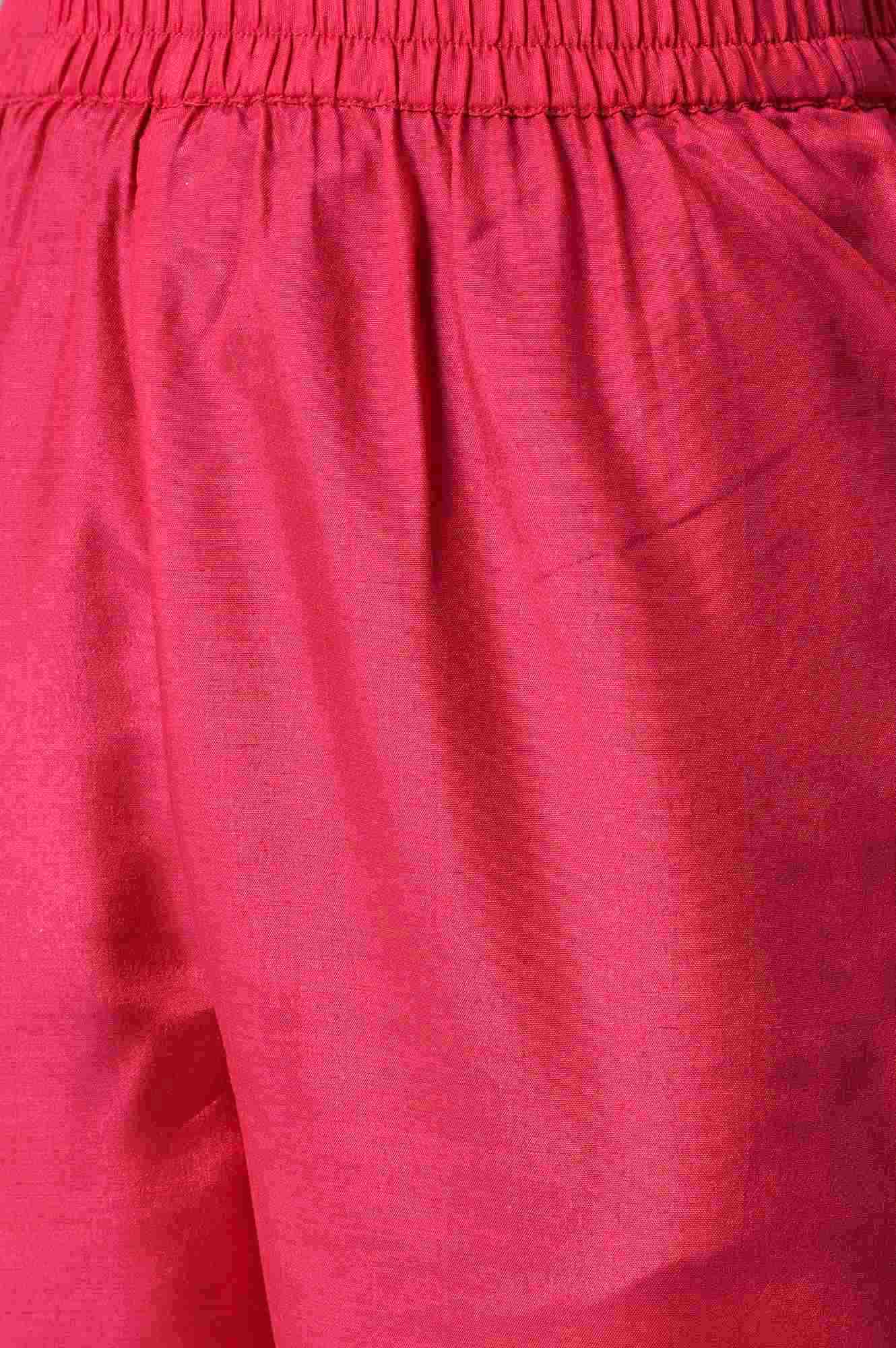 LIVA Girls Blue Embroidered kurta with Pink Palazzo and Dupatta - Image 7
