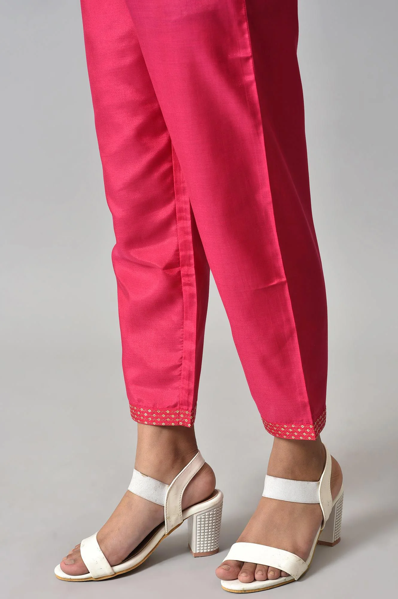 LIVA Girls Blue Embroidered kurta with Pink Palazzo and Dupatta - Image 8