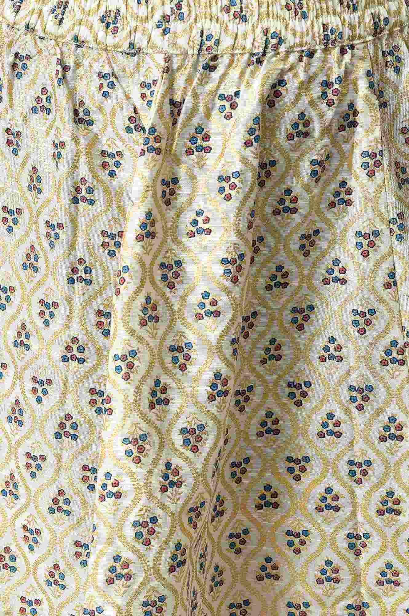 LIVA Girls Mirror Embroidered Top with White Skirt and Dupatta - Image 6