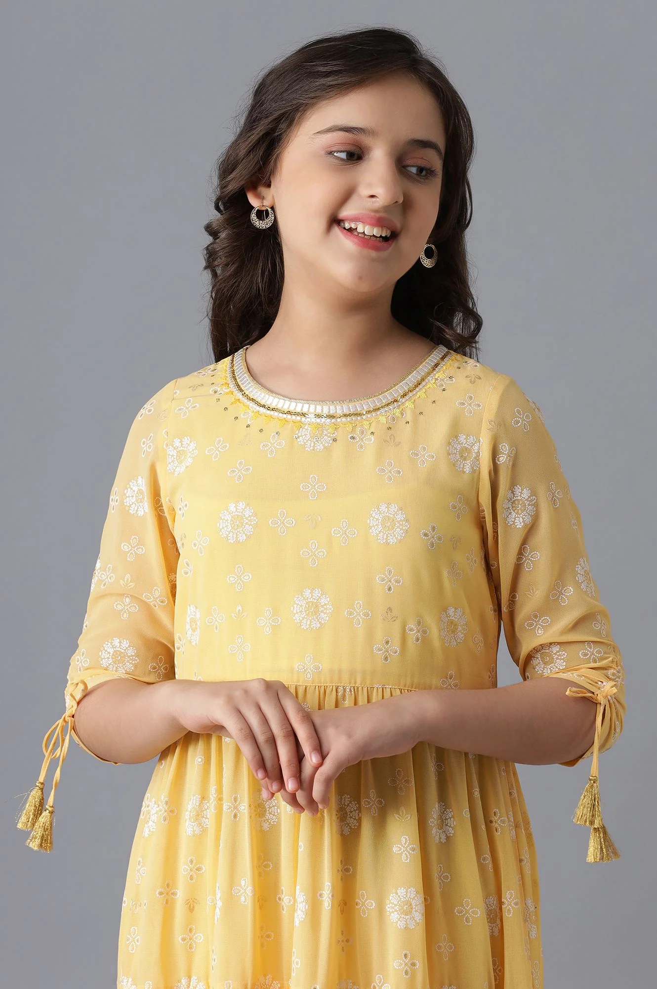 Mango Yellow Girls Dress - Image 5