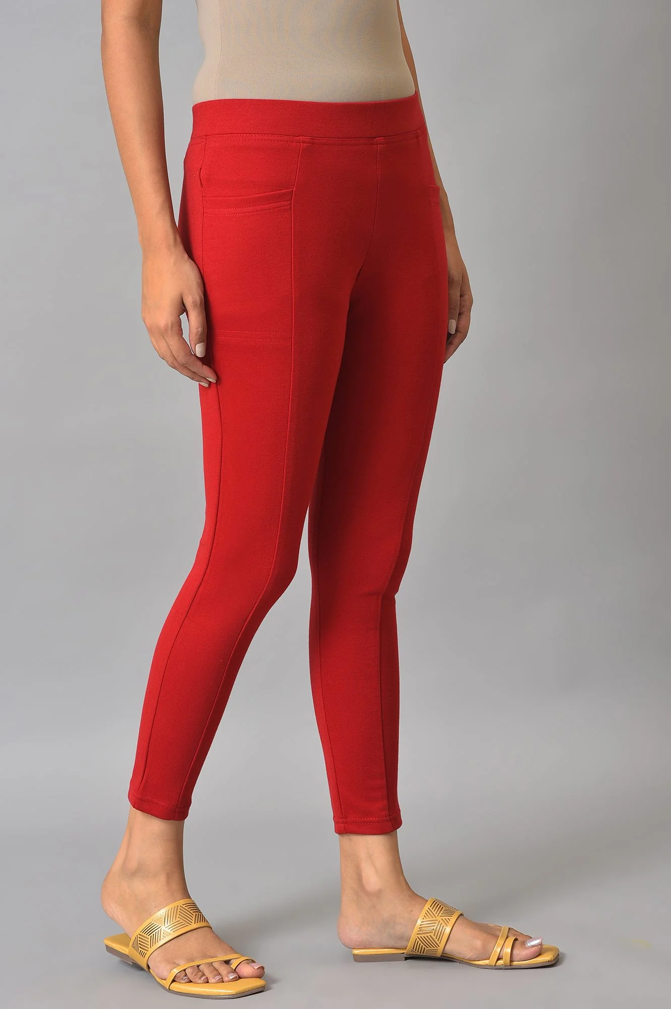 Maroon Solid Winter Tights - Image 4