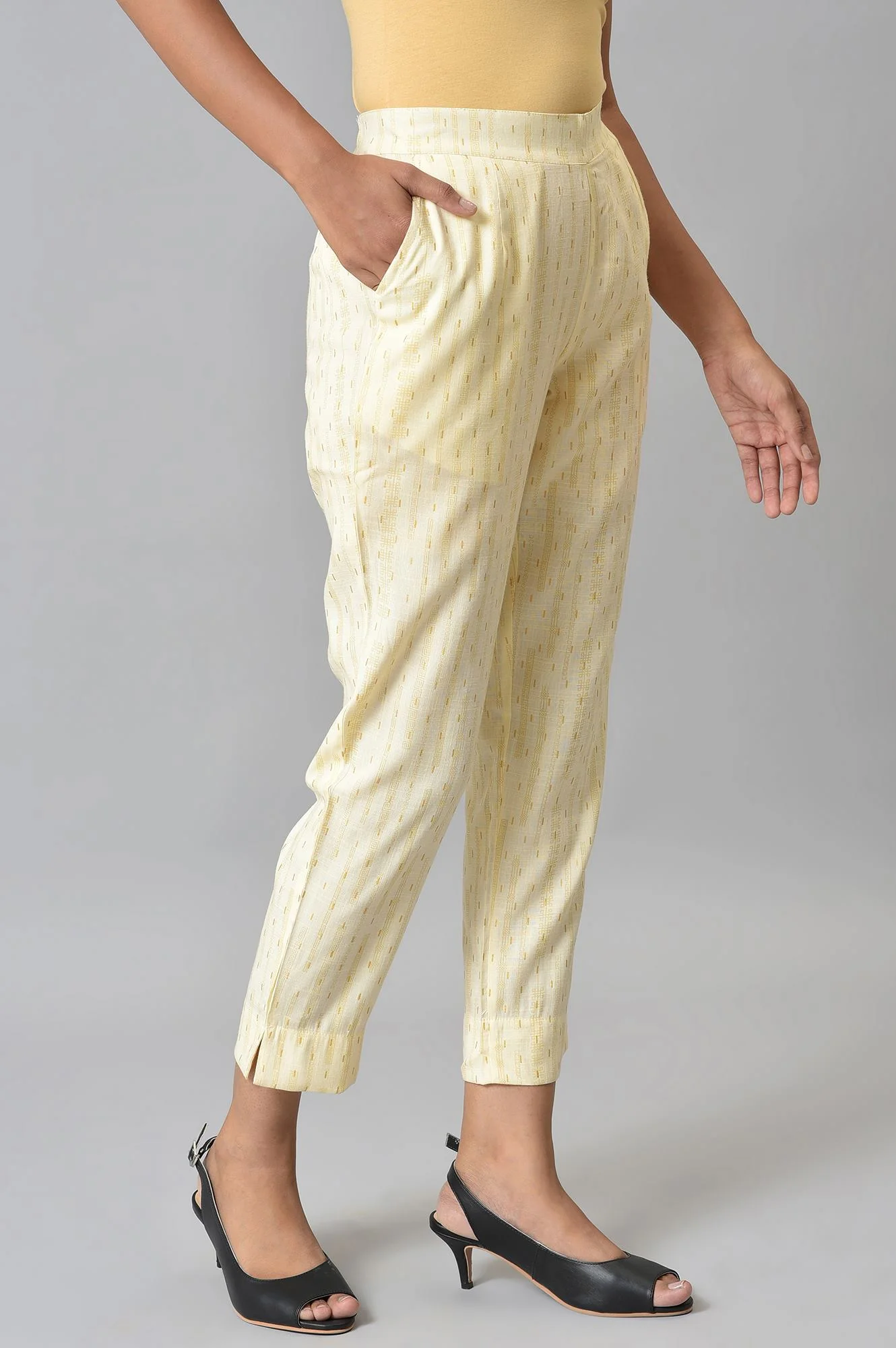 Natural Ankle Length Aurelia Trousers - Image 4