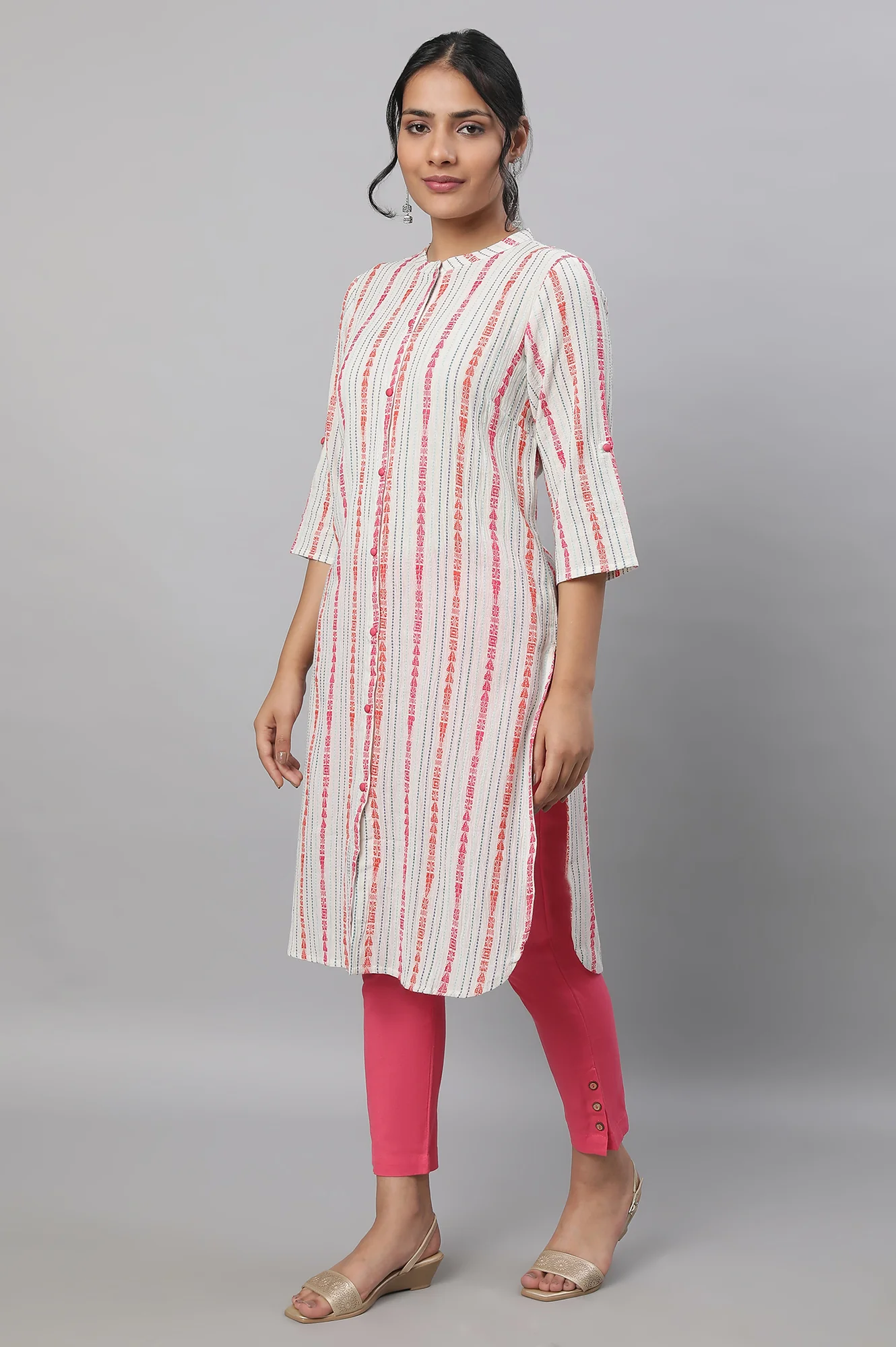 Natural Printed kurta & Trousers Set - Image 3