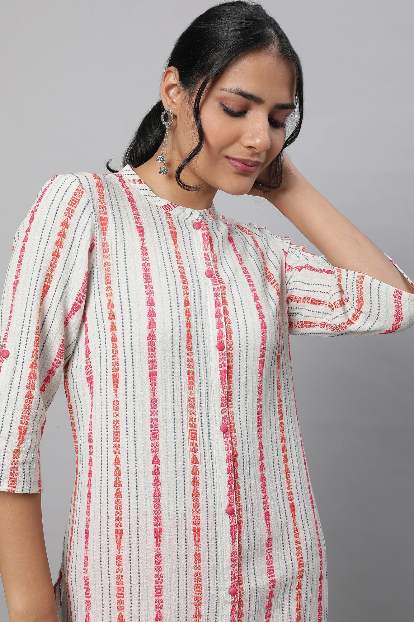 Natural Printed kurta & Trousers Set - Image 6