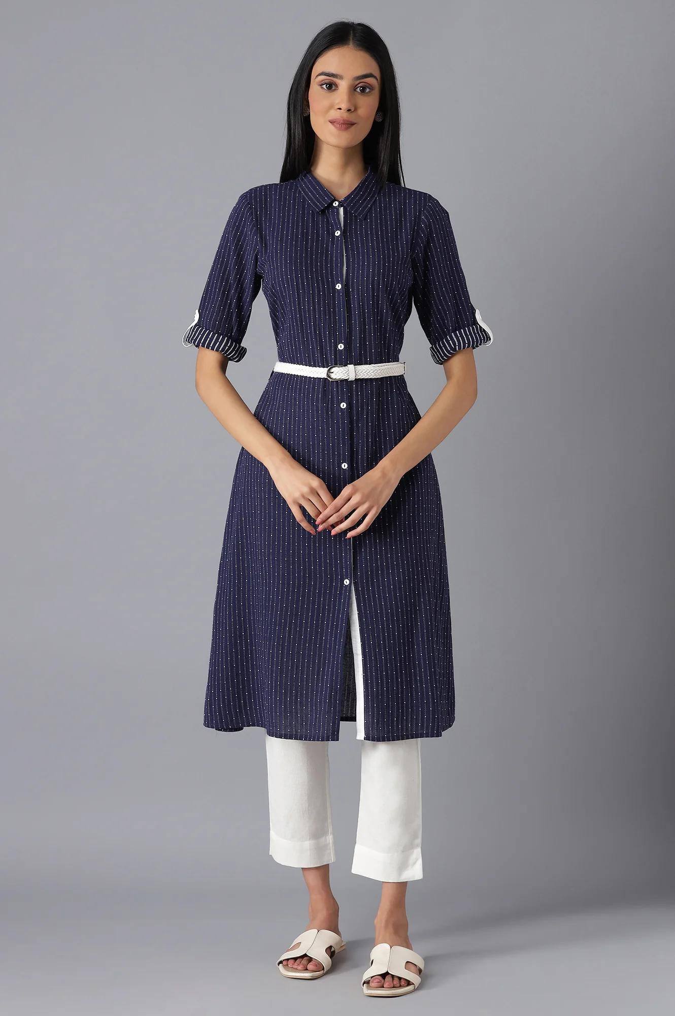 Navy Casual kurta
