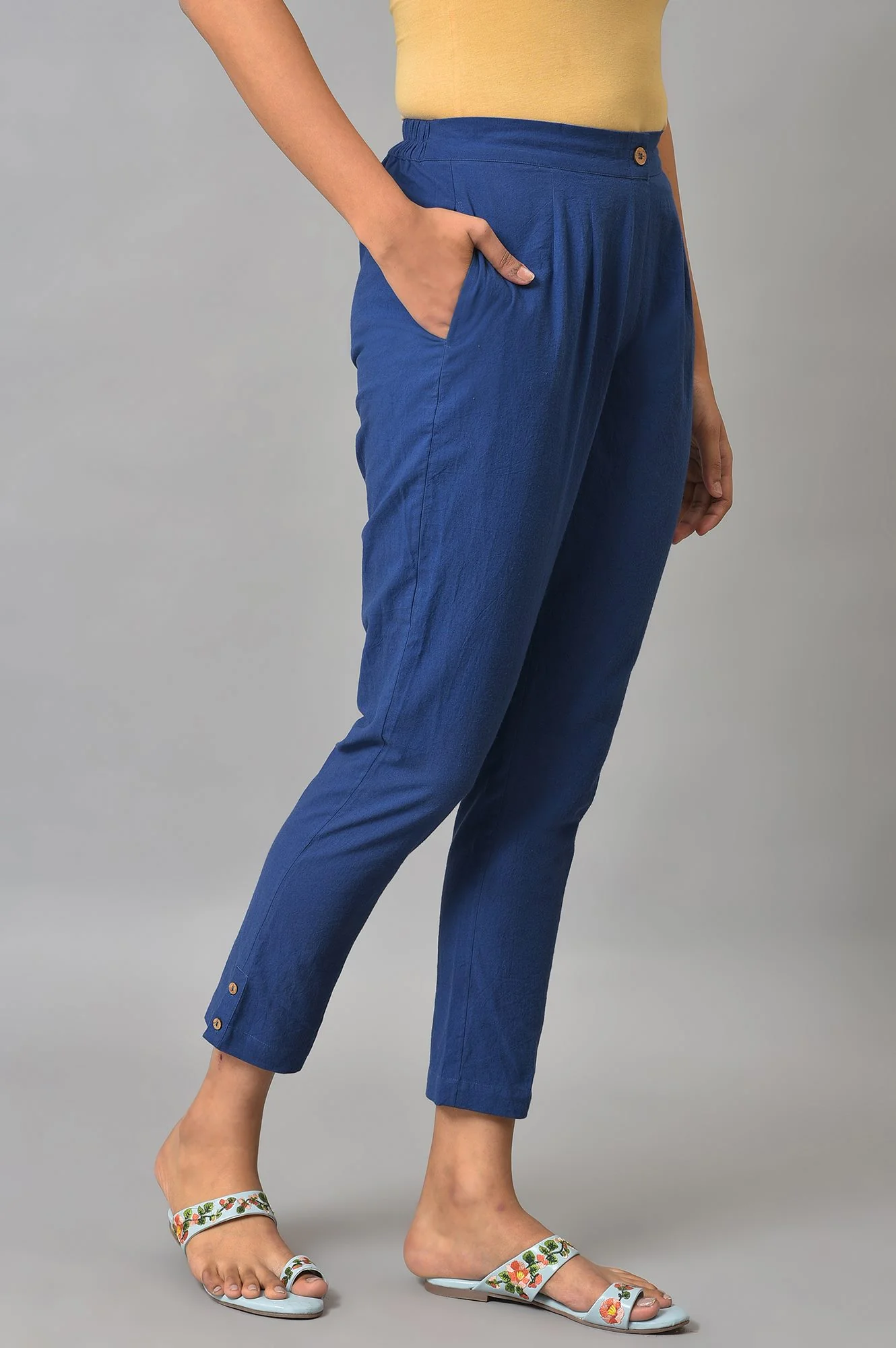 Navy Straight Fit Trouser Pants - Image 4