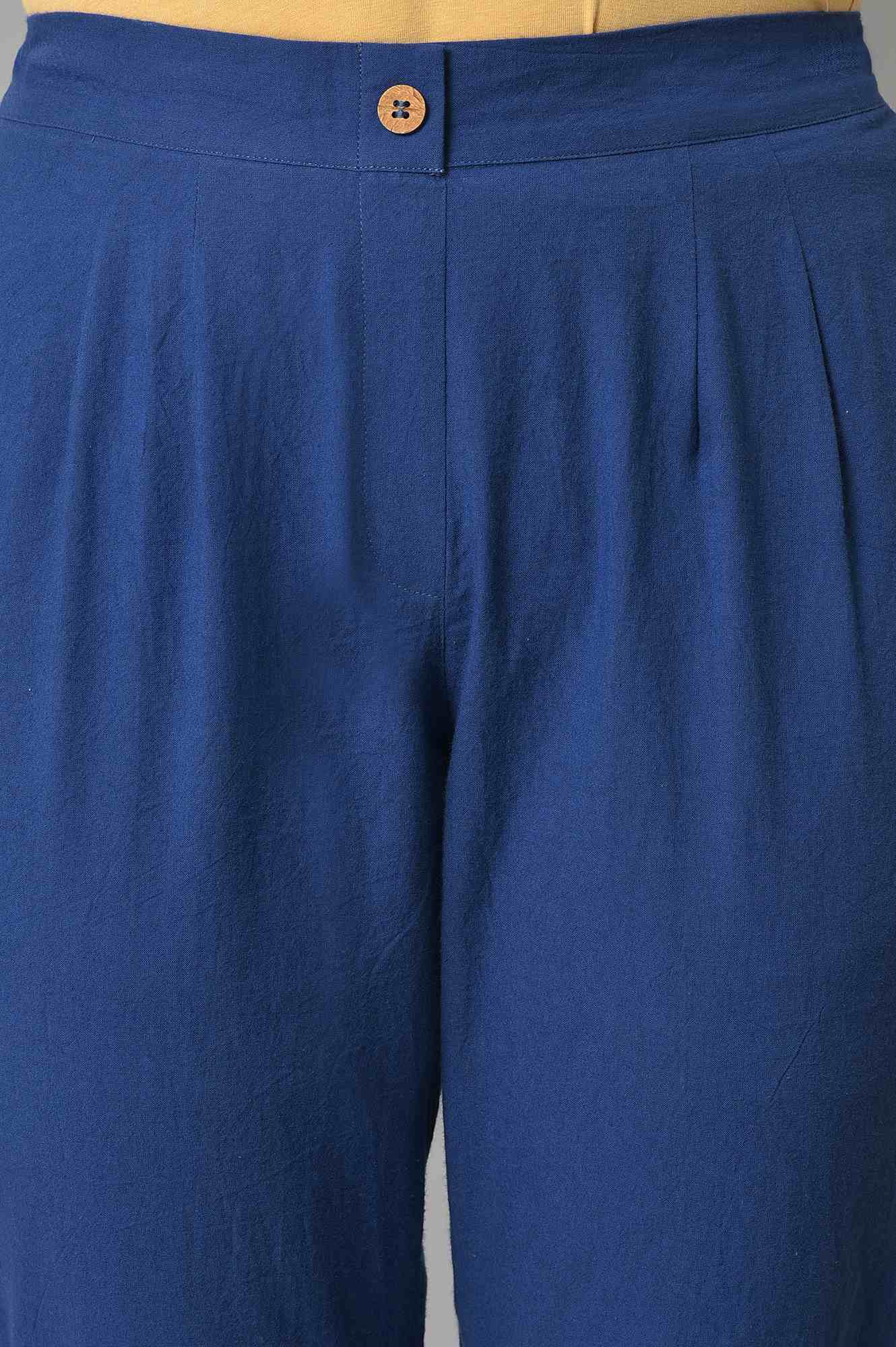 Navy Straight Fit Trouser Pants - Image 6