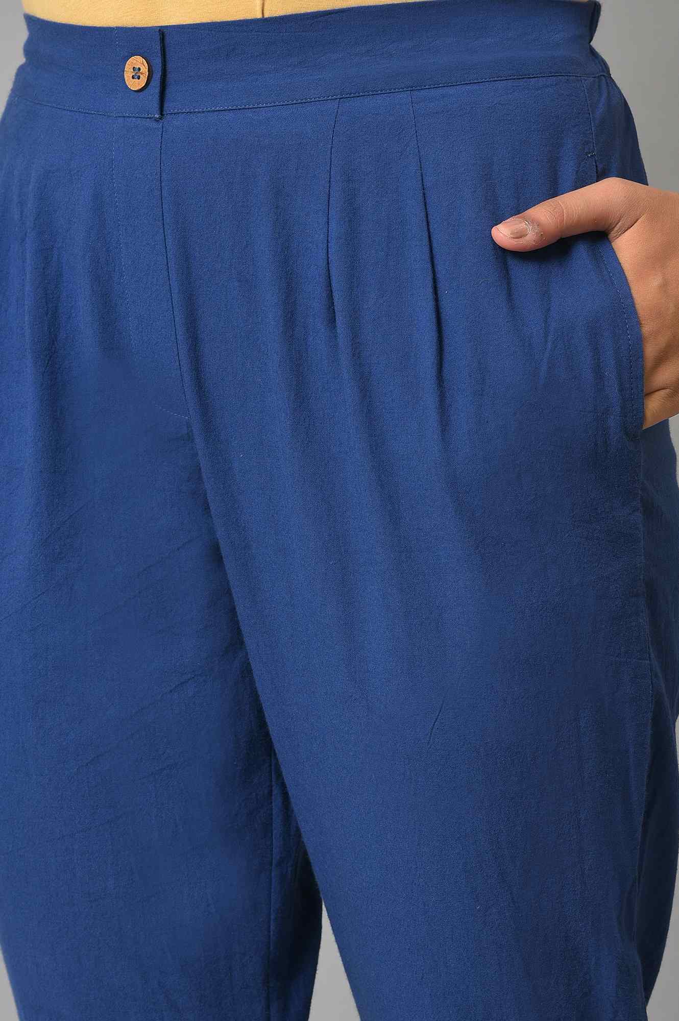 Navy Straight Fit Trouser Pants - Image 7