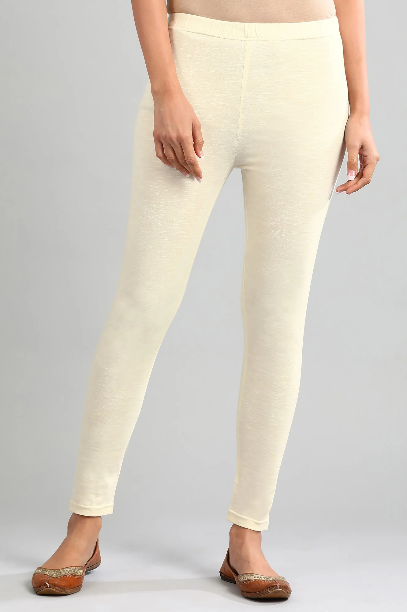 Off-White Yarn-dyed Winter Tights - Image 2