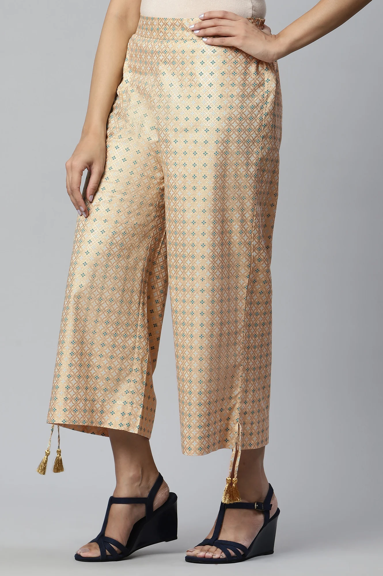 Peach Ankle Length Straight Culottes - Image 3