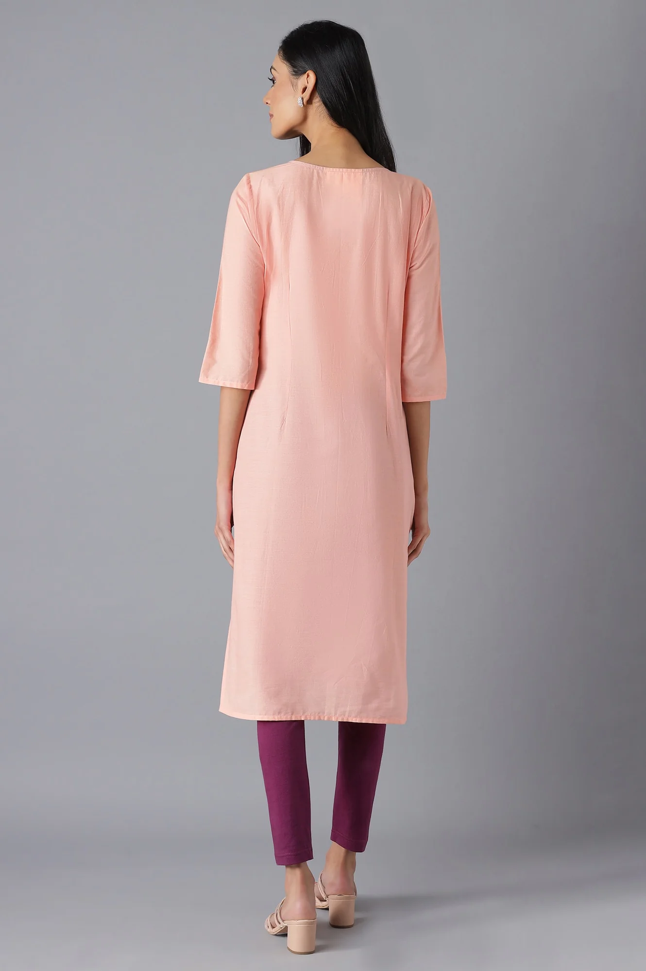 Peach Ethnic kurta - Image 2