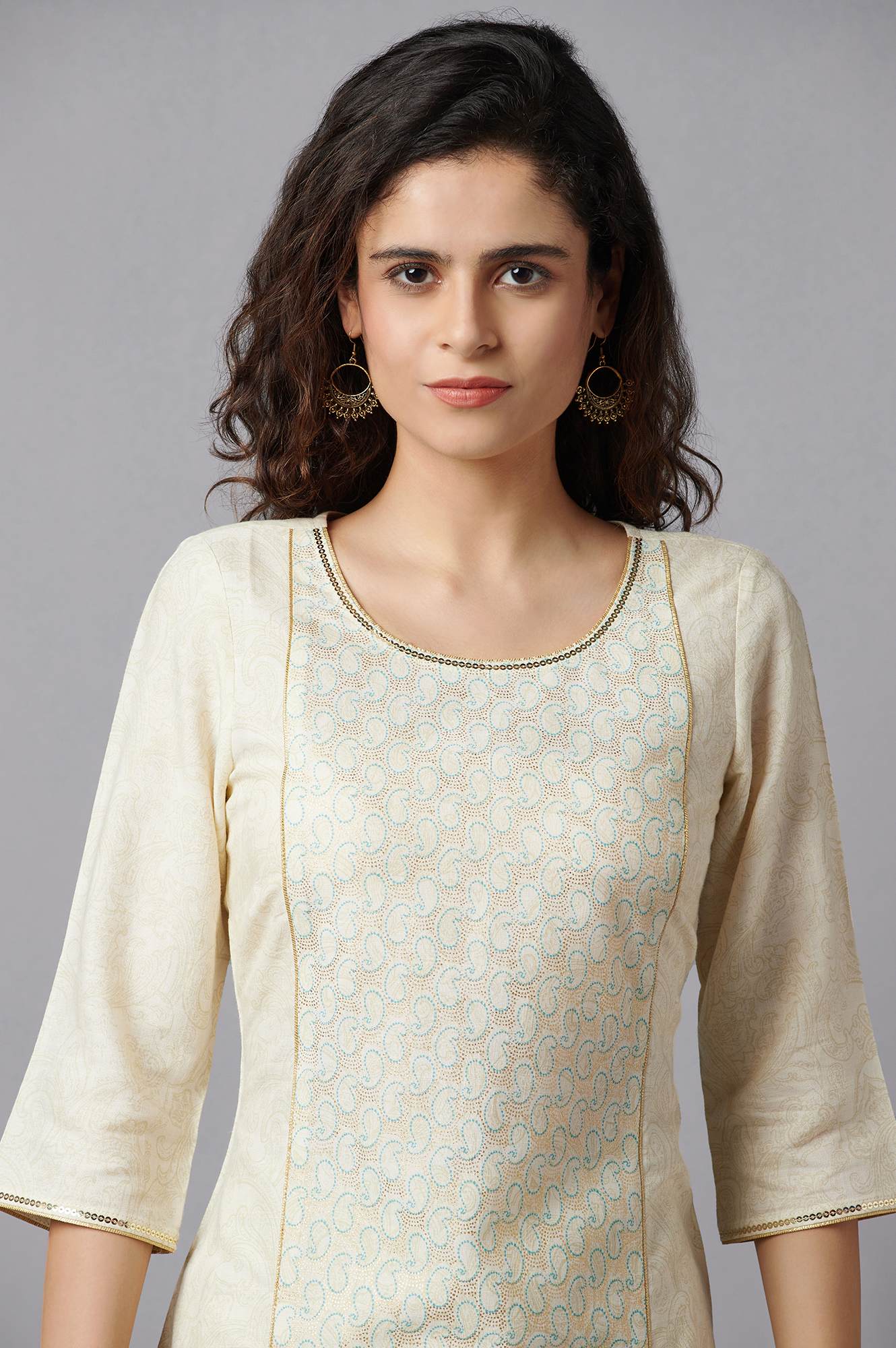 Peach Festive Ethnic kurta - Image 5