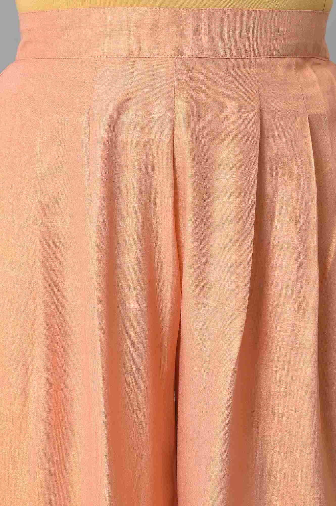 Peach Kota Jacket With Crop-Top And Box Pants - Image 6