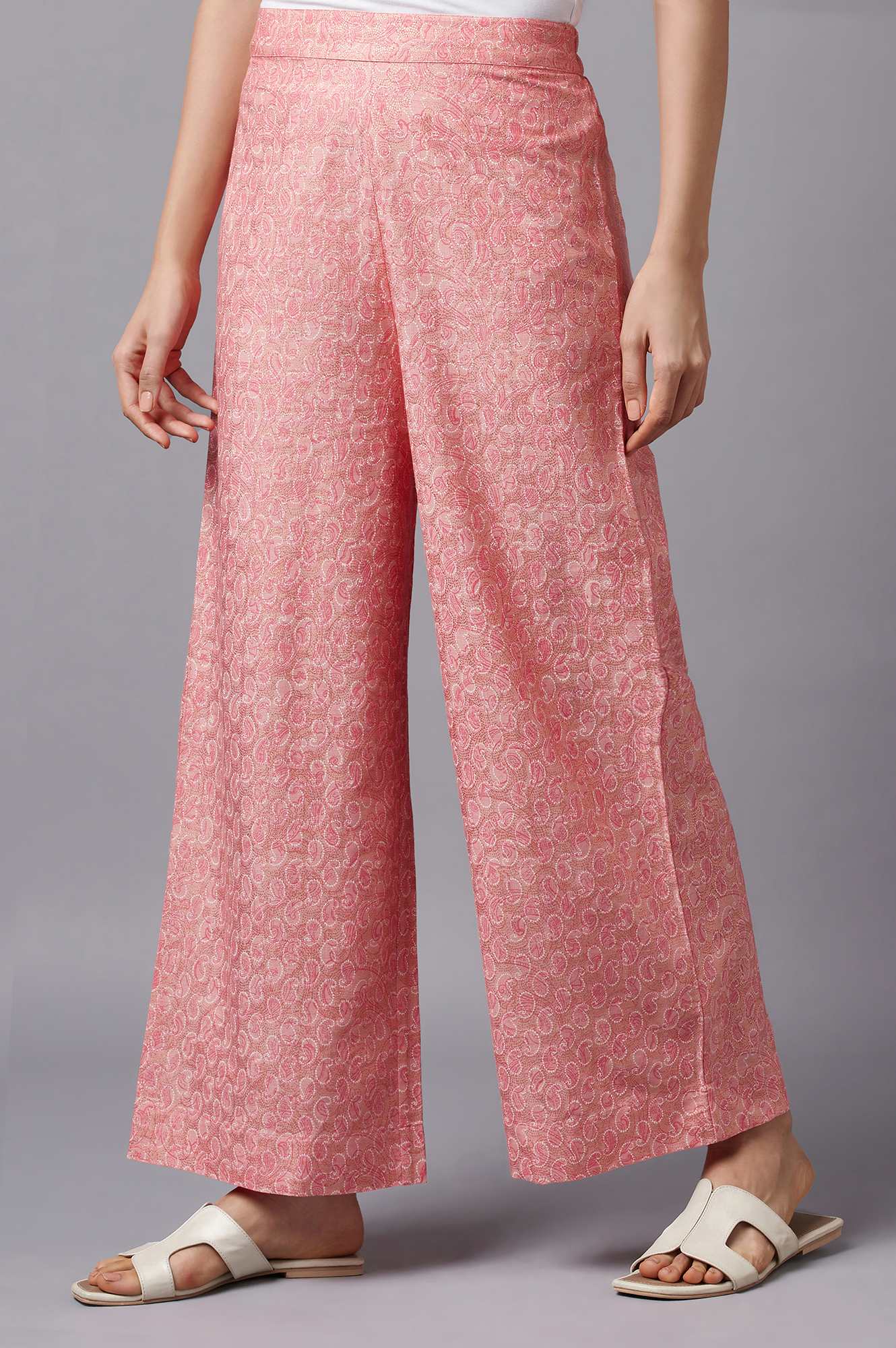 Peach Straight Palazzo - Image 3