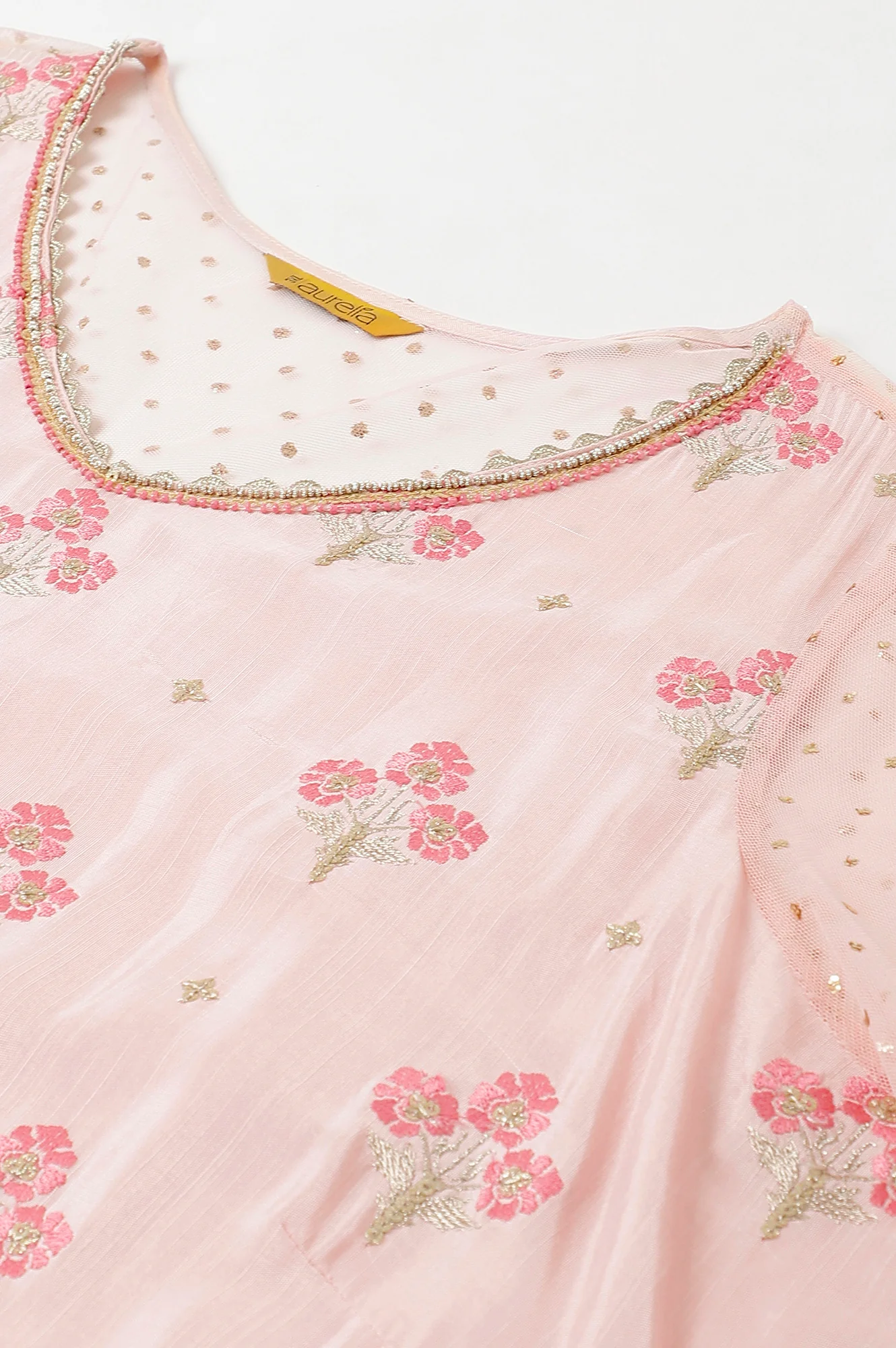 Pink A-Line Glitter Print Plus Size Dress - Image 7