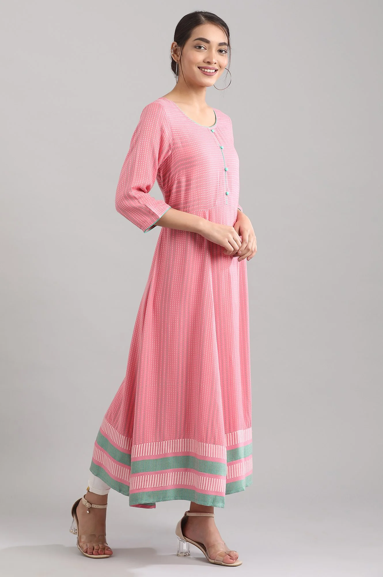 Pink A-Line kurta - Image 4