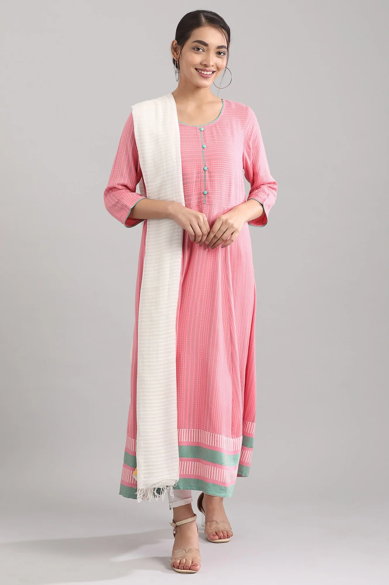 Pink A-Line kurta - Image 5