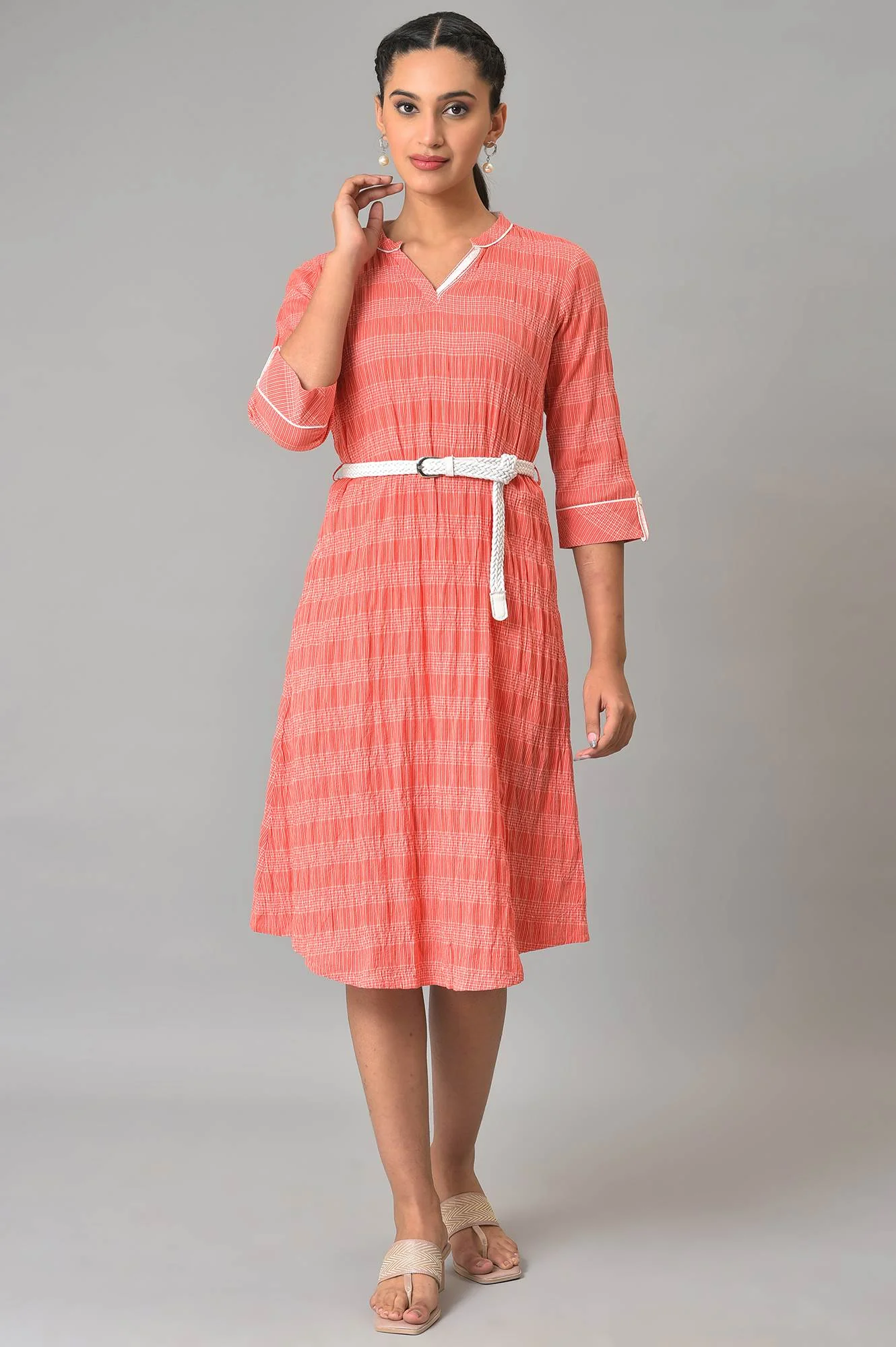 Pink A Line Women kurta - Image 6